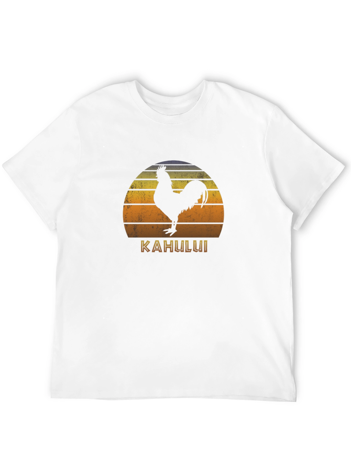 Kahului Rooster Retro Sunset T-Shirt