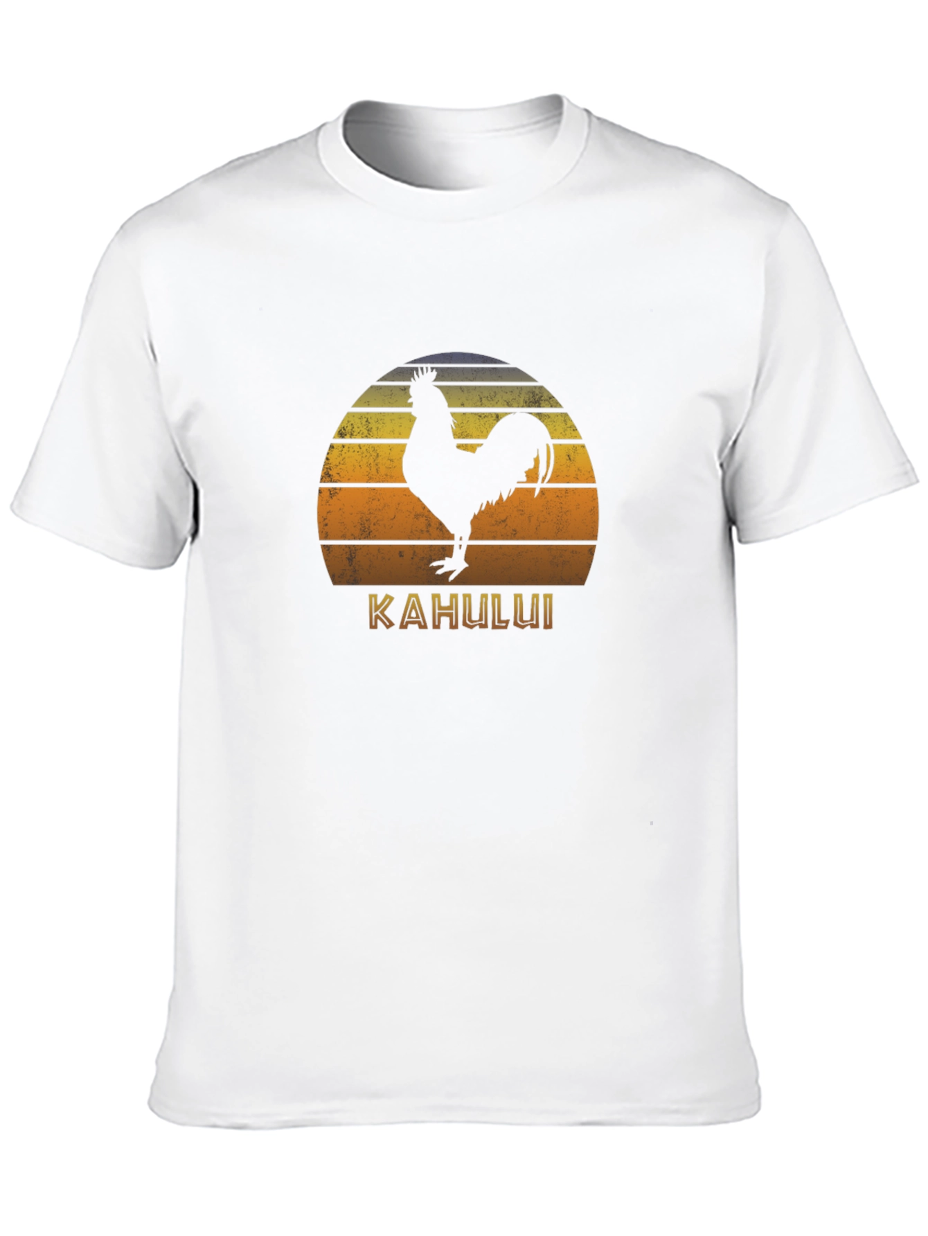 Kahului Rooster Retro Sunset T-Shirt