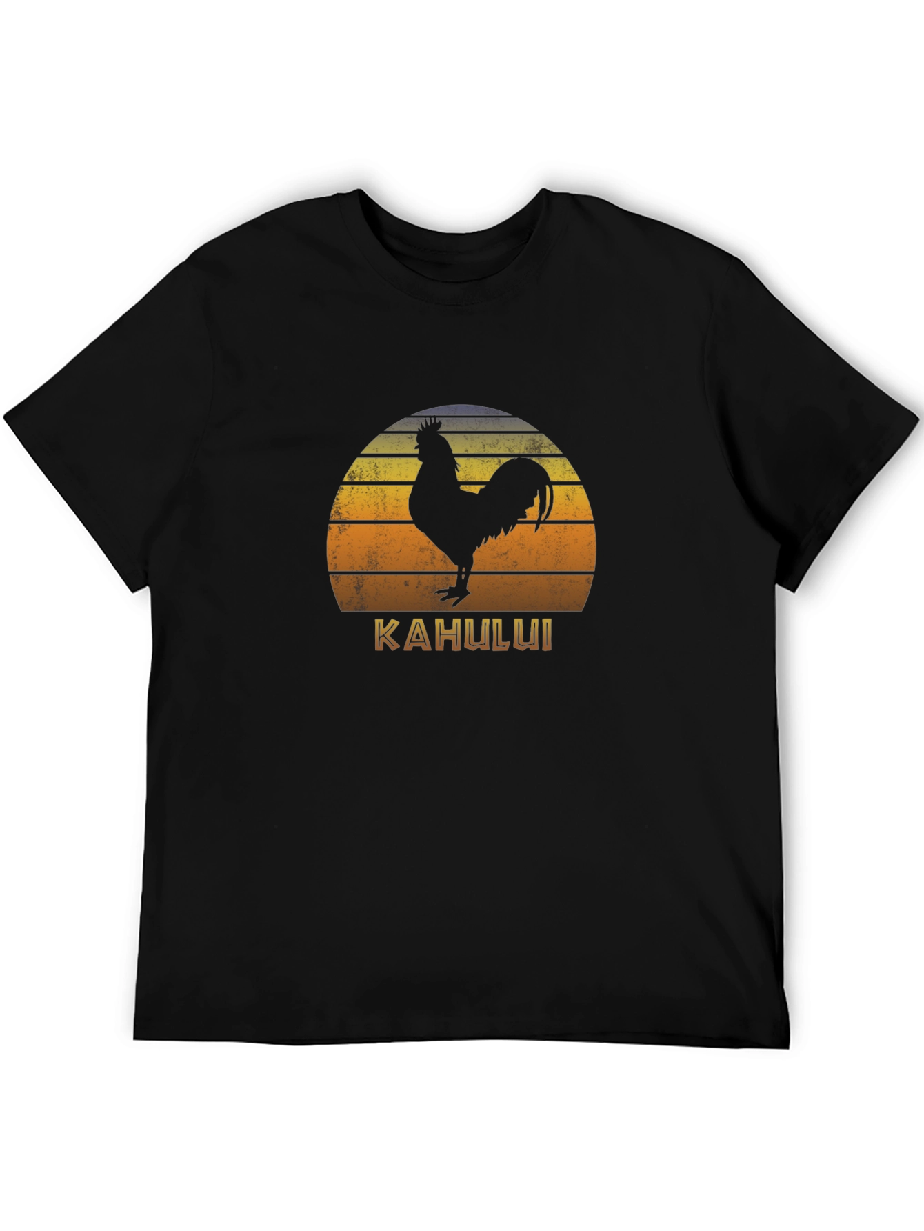 Kahului Rooster Retro Sunset T-Shirt