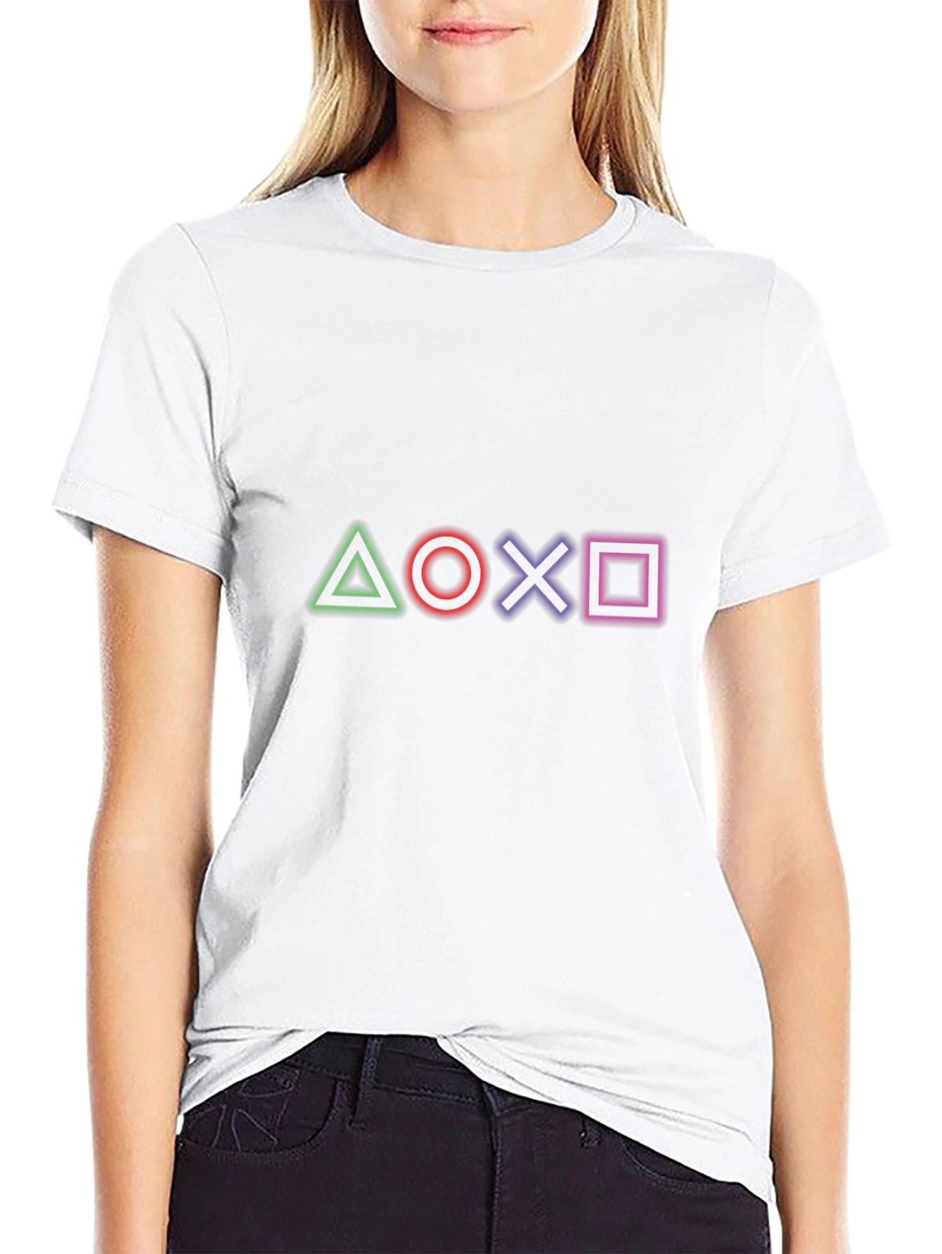 Playstation Symbol T-Shirt - Gaming Tee