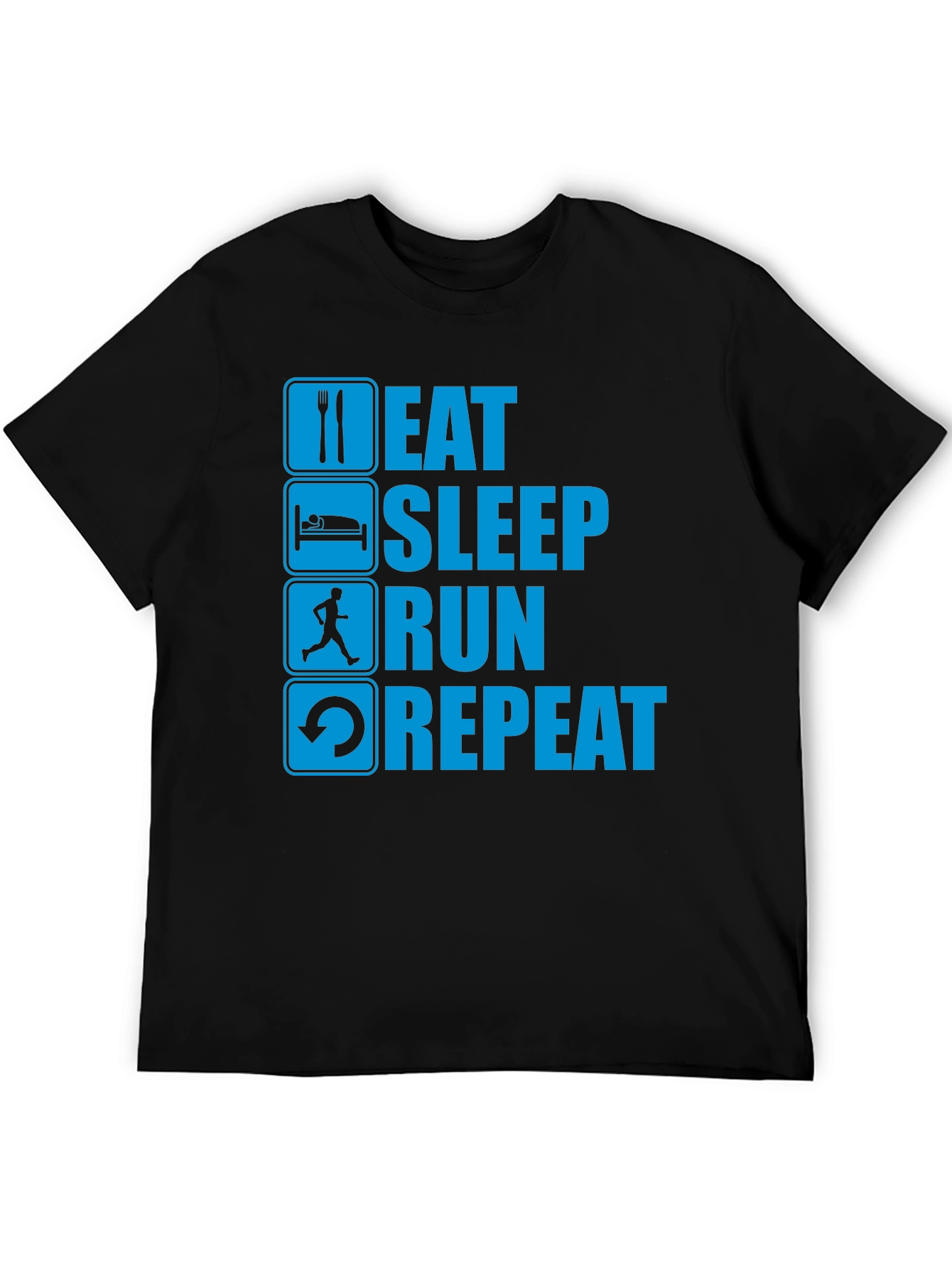 Eat Sleep Run Repeat Graphic T-Shirt