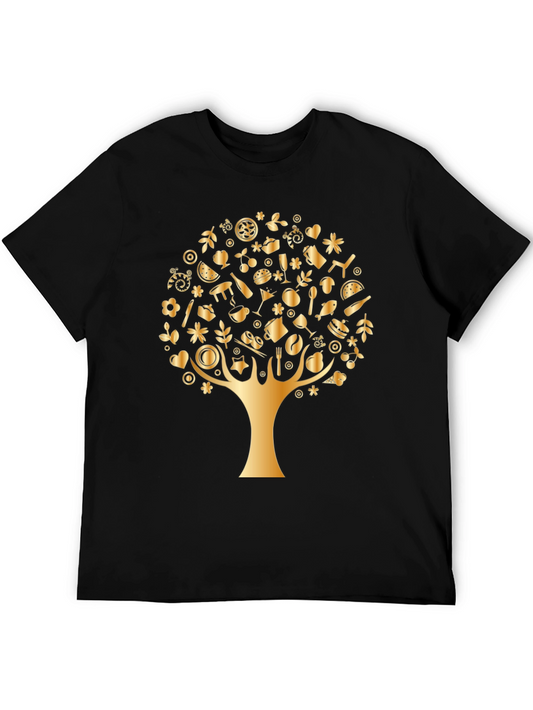 Golden Tree Black T-Shirt