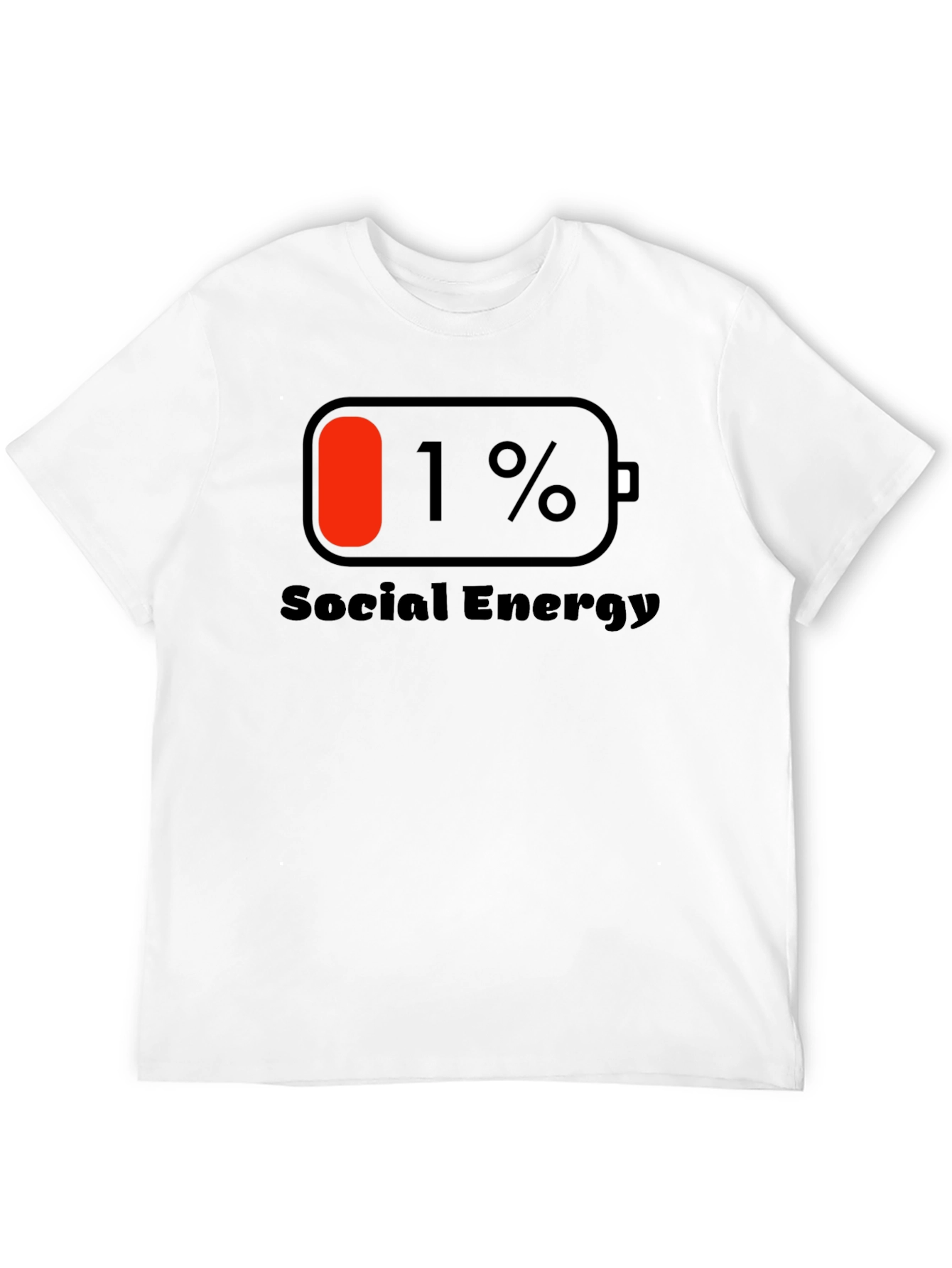 Social Energy 1% T-Shirt - Black Cotton Tee