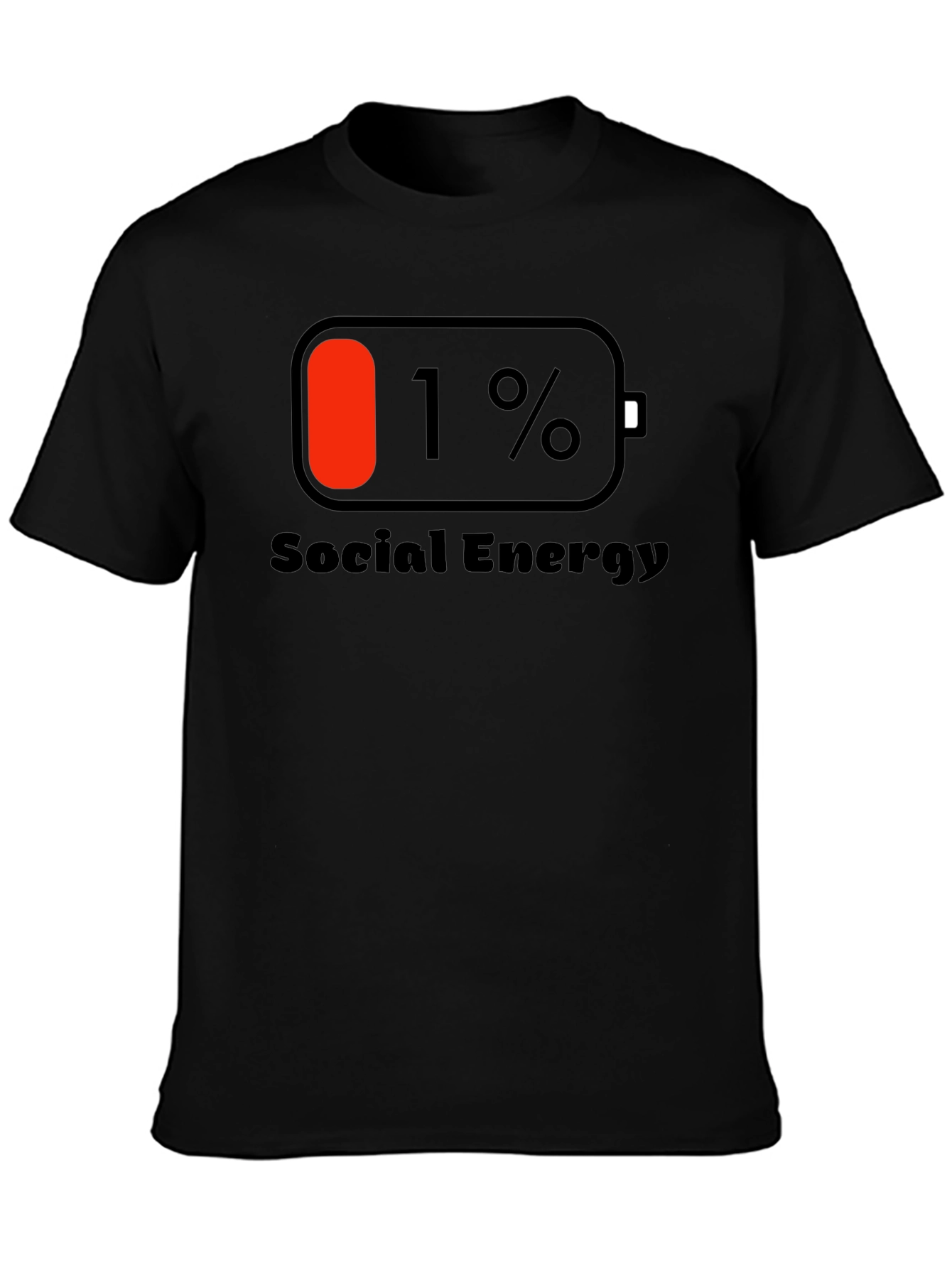 Social Energy 1% T-Shirt - Black Cotton Tee