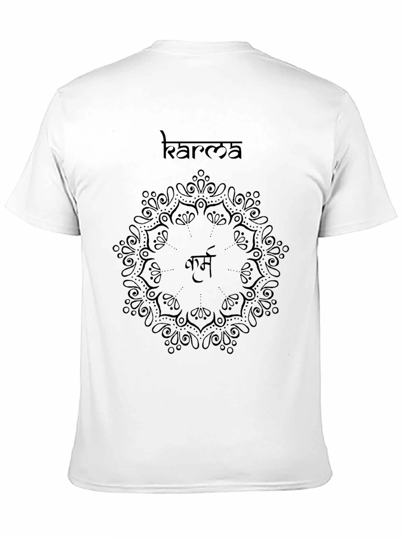 Karma Mandala Graphic Tee - Black