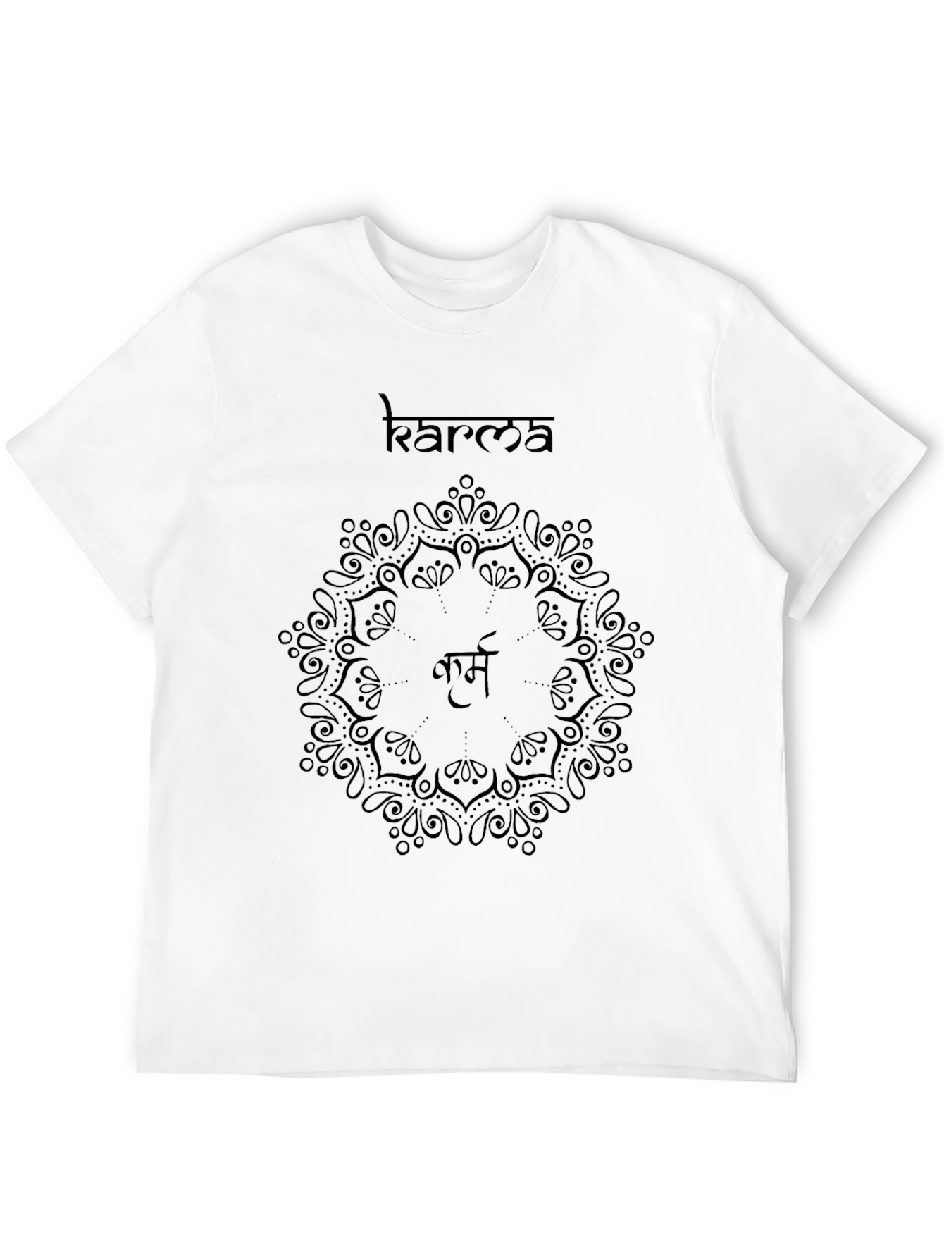 Karma Mandala Graphic Tee - Black