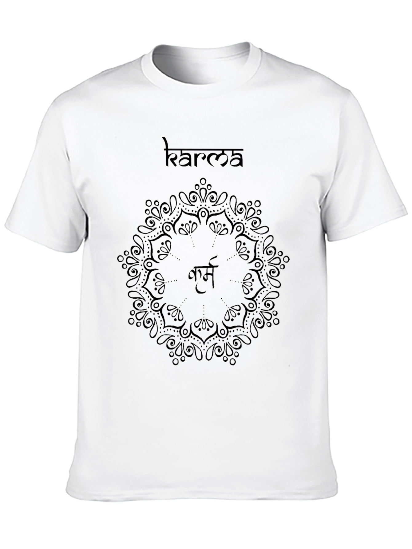 Karma Mandala Graphic Tee - Black
