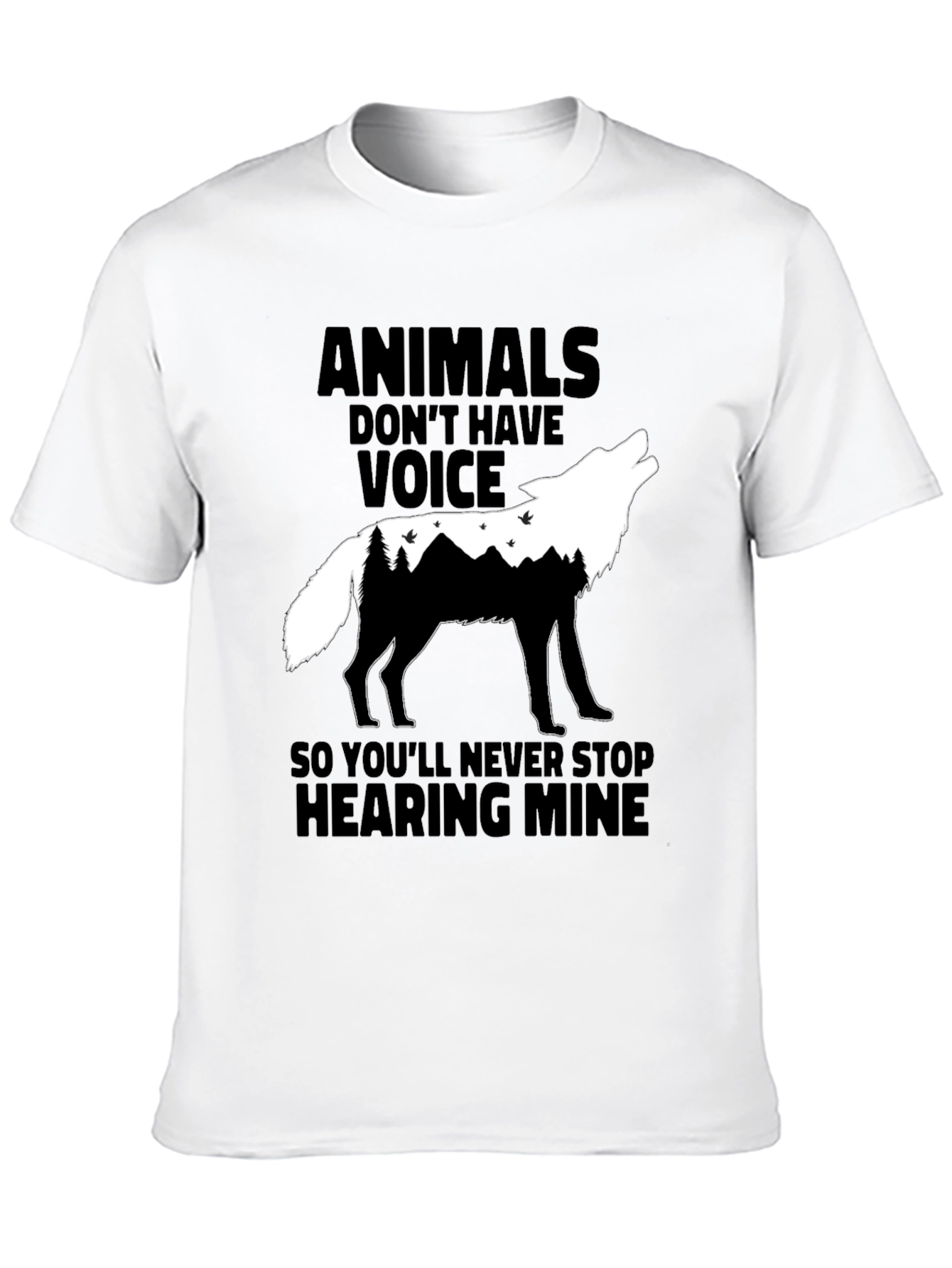 Animals Voice T-Shirt - Wolf Graphic Tee