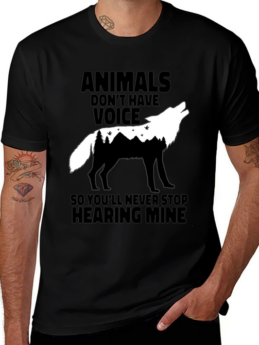 Animals Voice T-Shirt - Wolf Graphic Tee