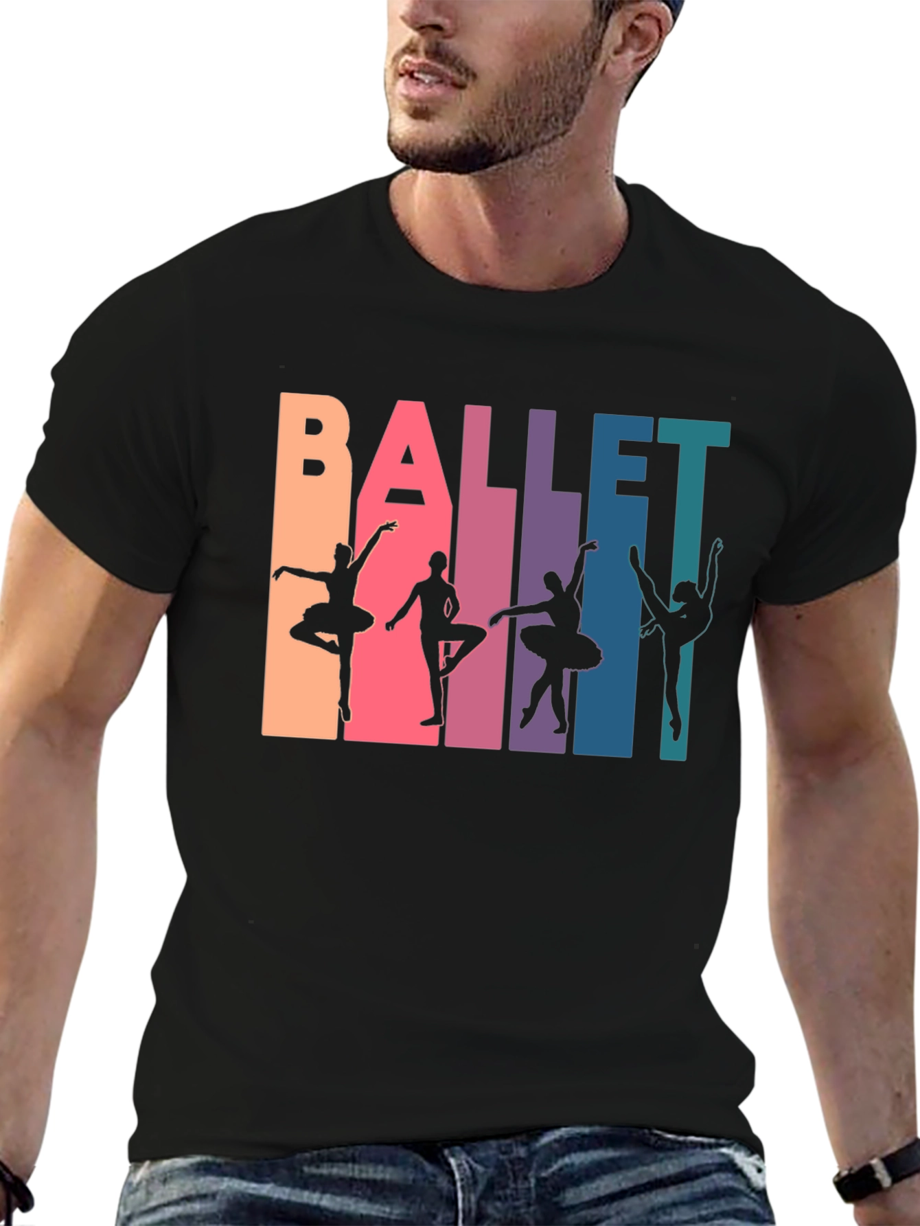 Ballet Dancer Graphic Tee - Mens Black T-Shirt