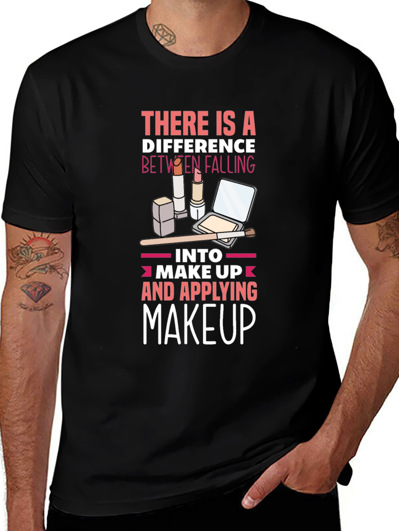 Makeup Lovers Tee: Falling vs Applying