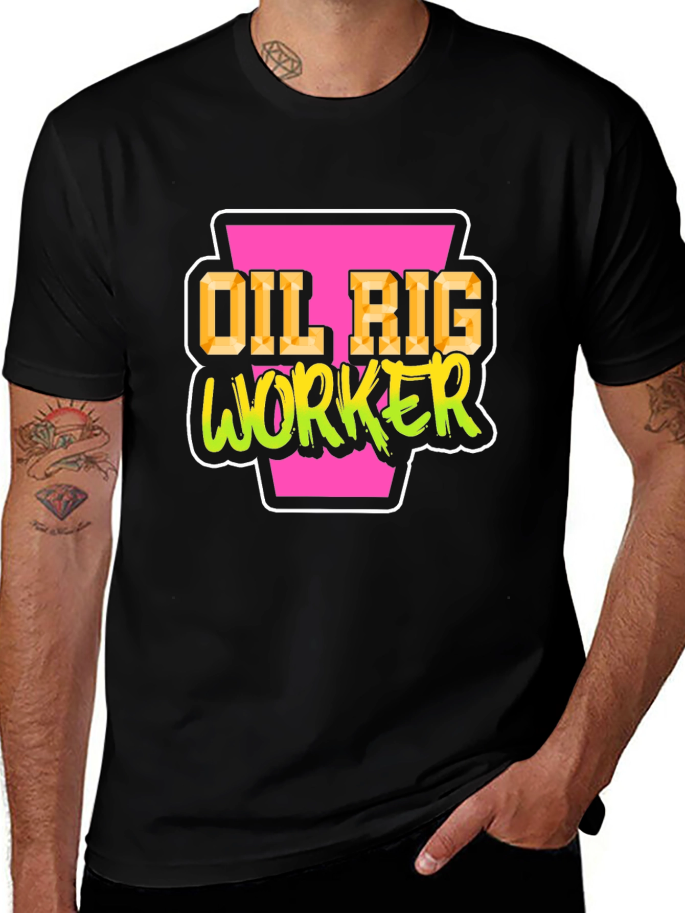 Oil Rig Worker Graphic Tee