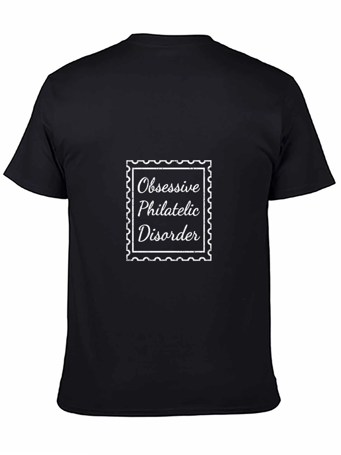 Obsessive Philatelic Disorder Black T-Shirt