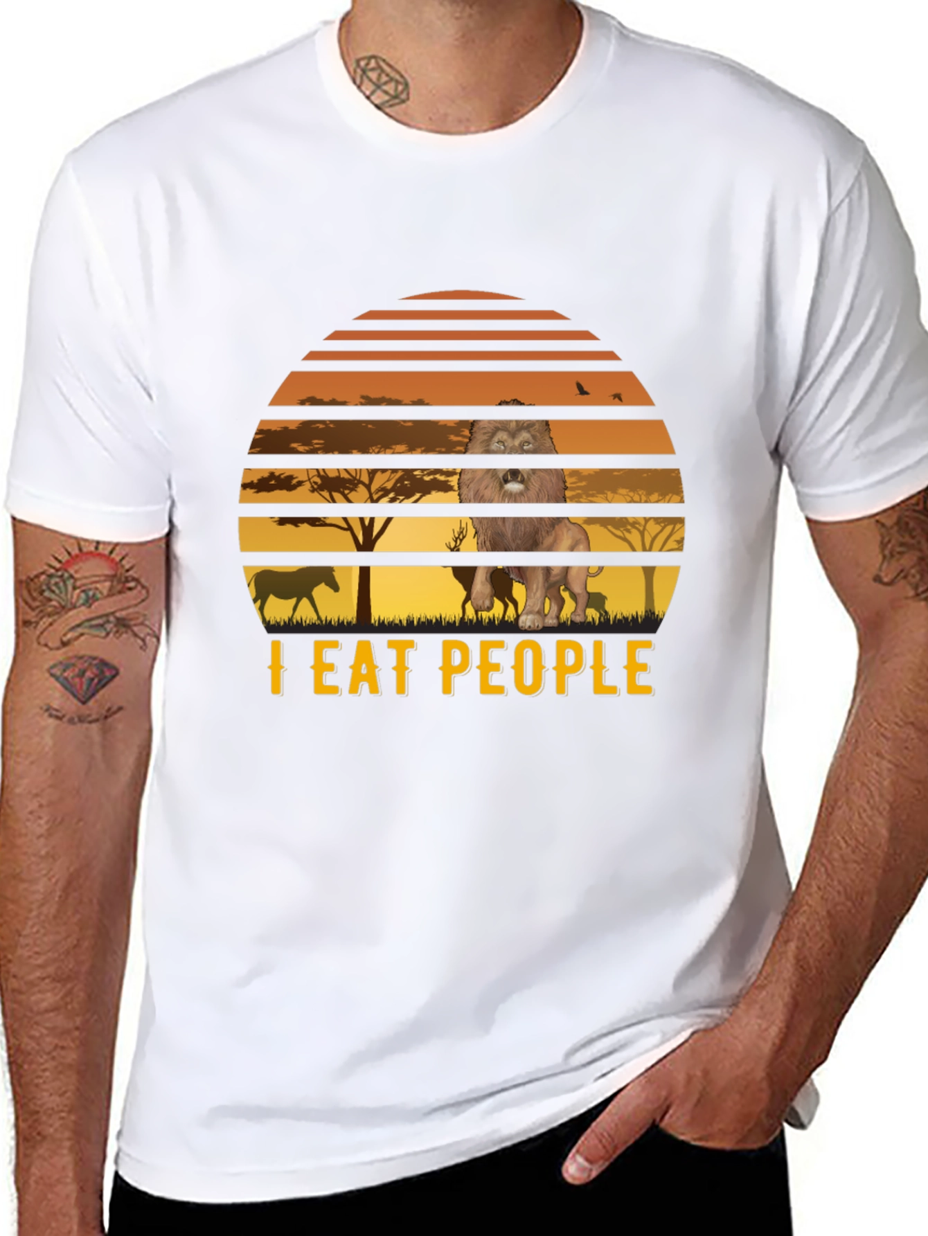 I Eat People Lion Graphic Tee
