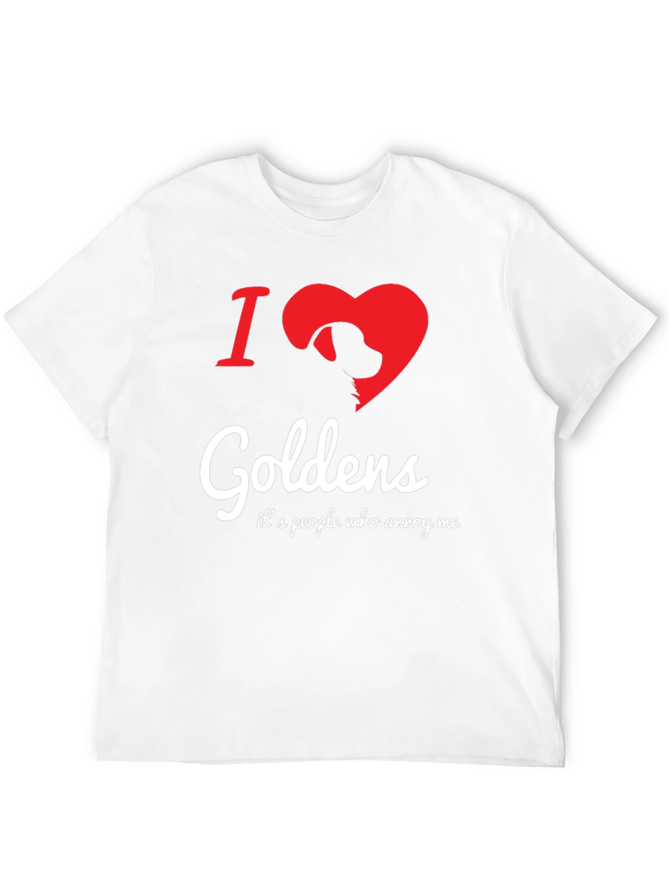 I Love Goldens Dog Graphic T-Shirt