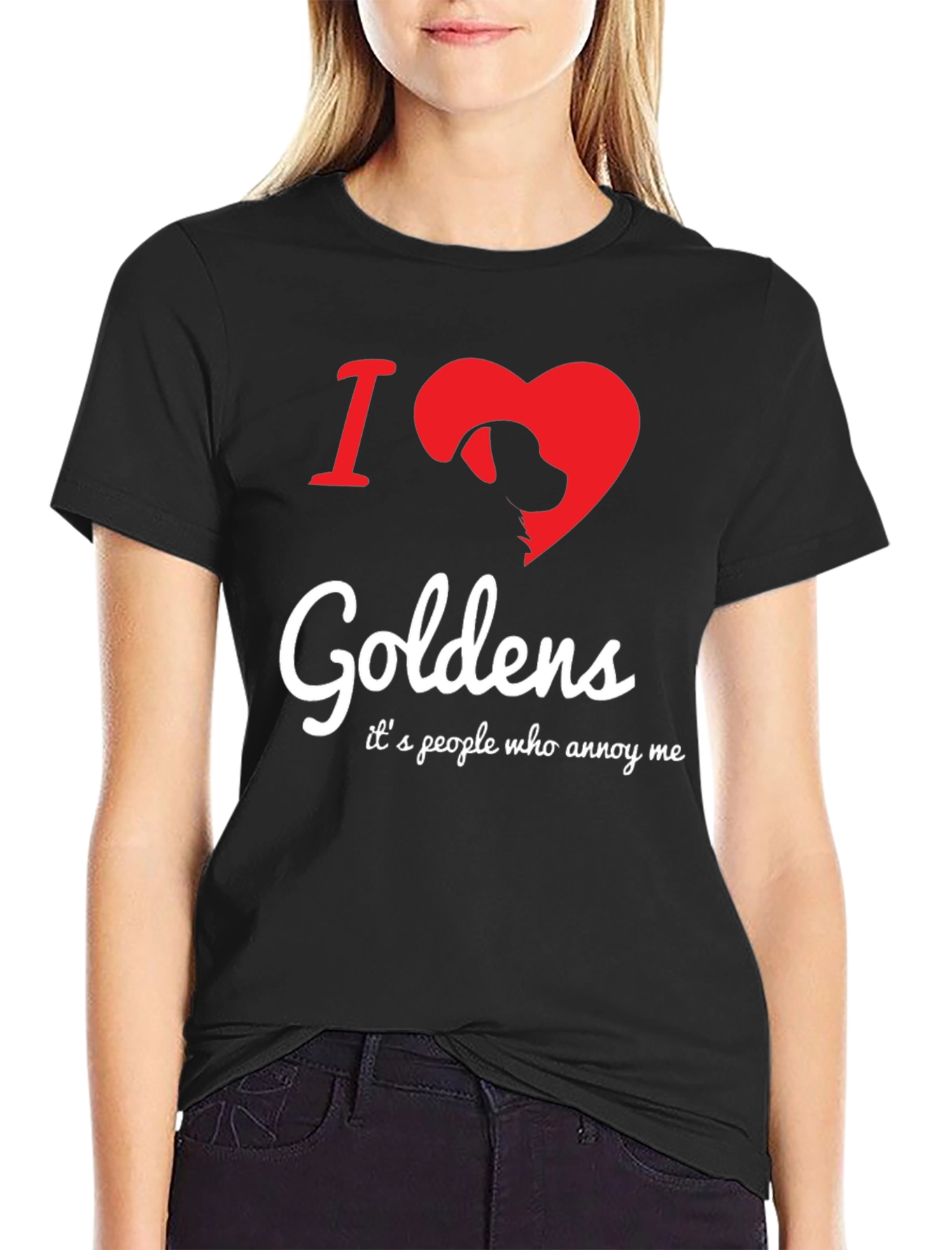 I Love Goldens Dog Graphic T-Shirt
