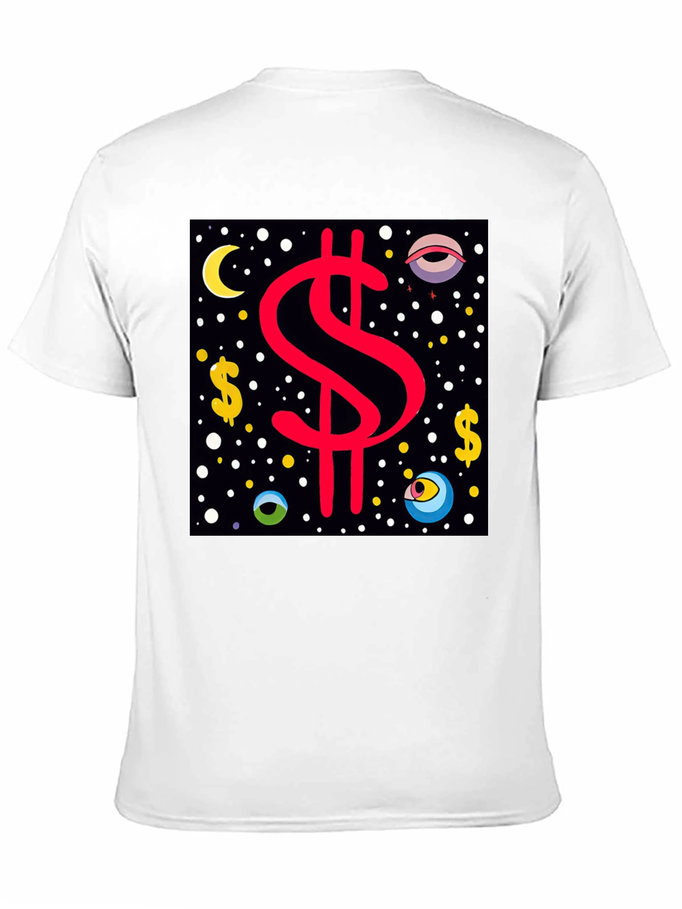 Dollar Sign Graphic Tee - Black Cotton