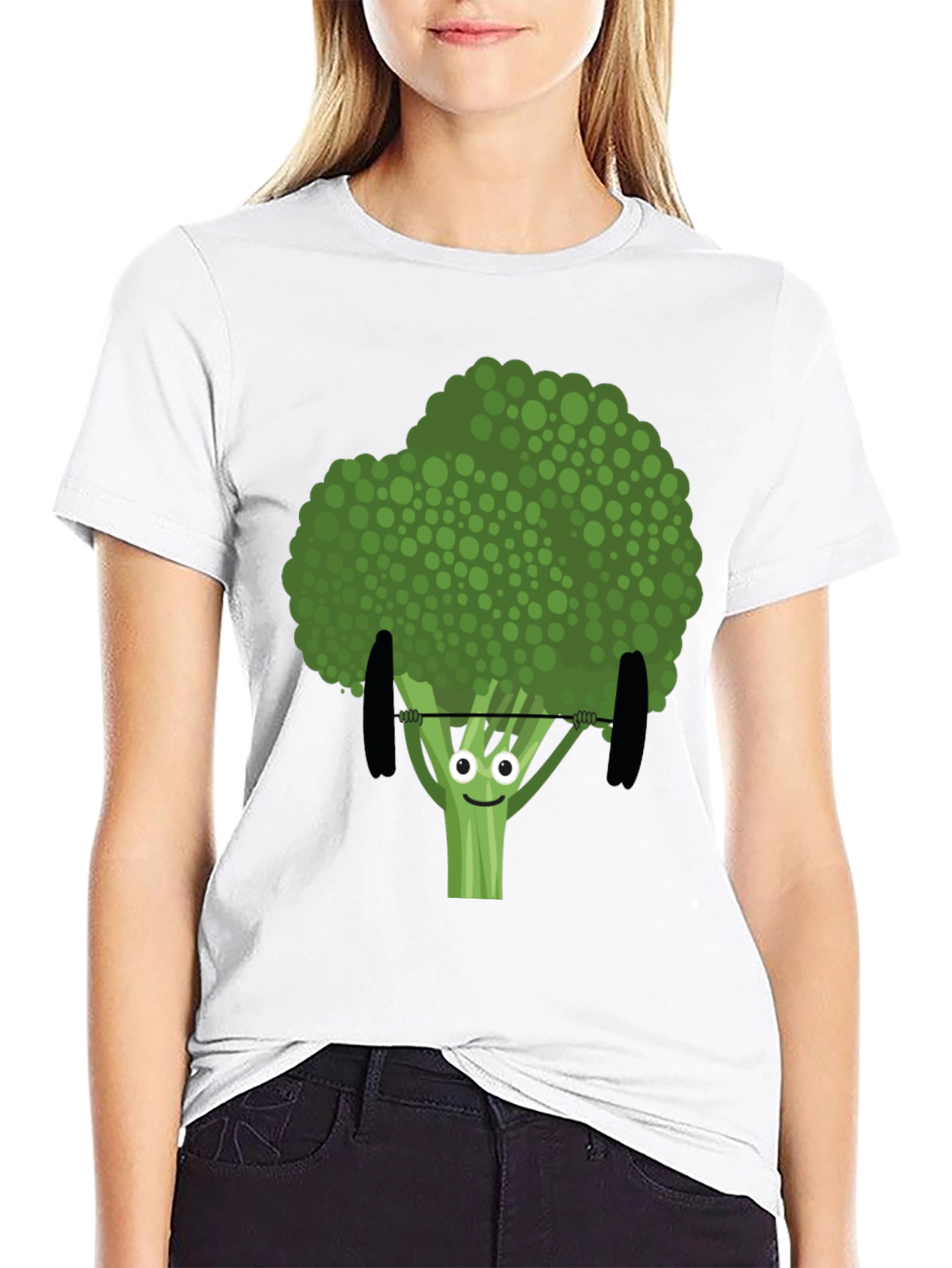 Broccoli Weightlifting Funny Graphic Tee