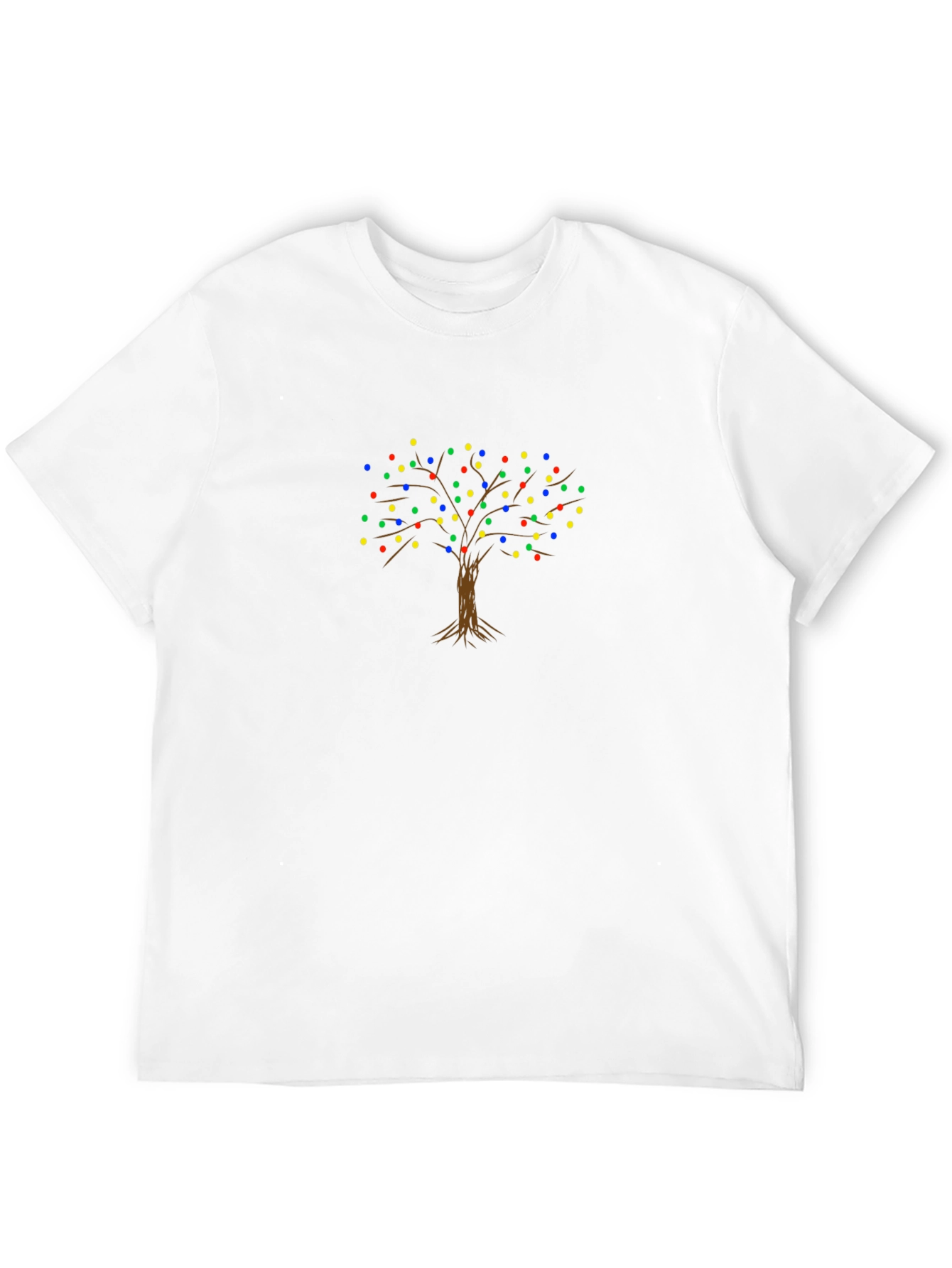 Festive Tree T-Shirt - Holiday Lights Graphic Tee
