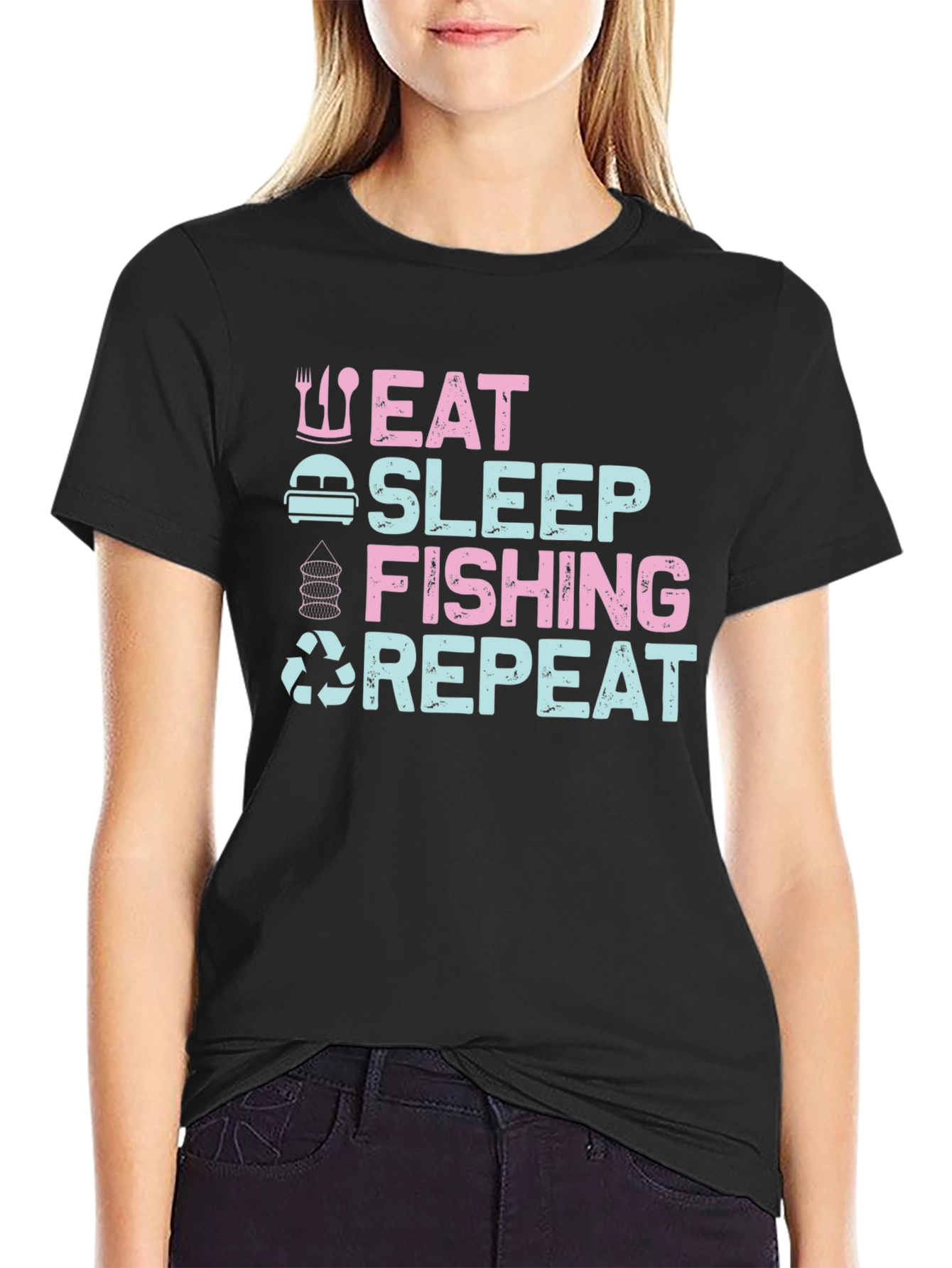 Eat Sleep Fishing Repeat T-Shirt