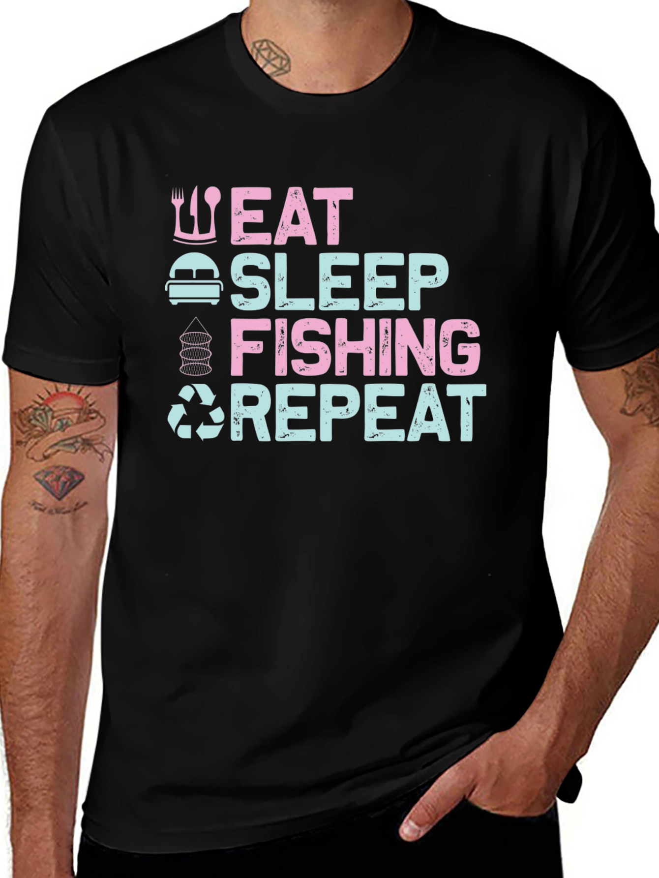 Eat Sleep Fishing Repeat T-Shirt
