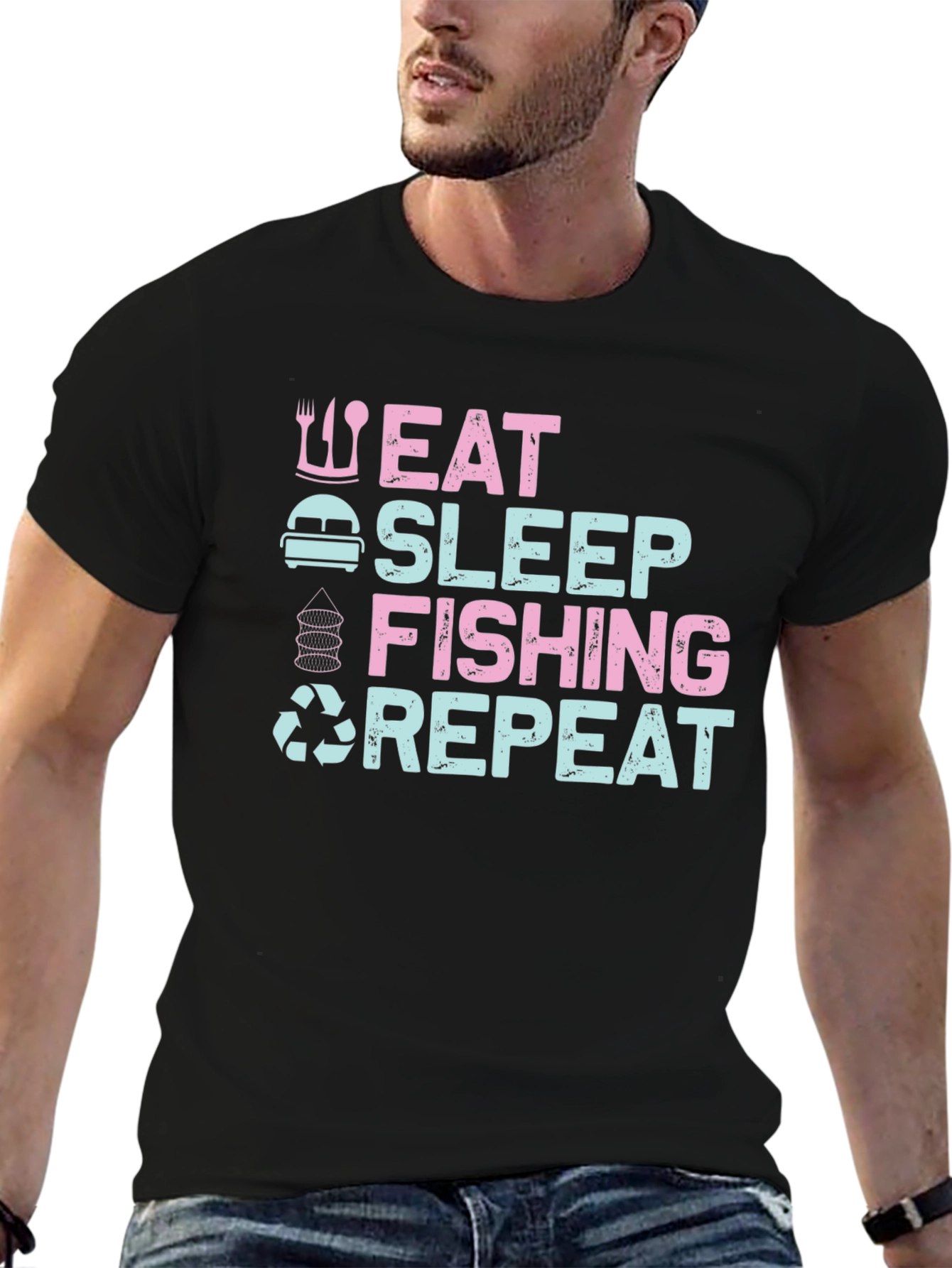 Eat Sleep Fishing Repeat T-Shirt
