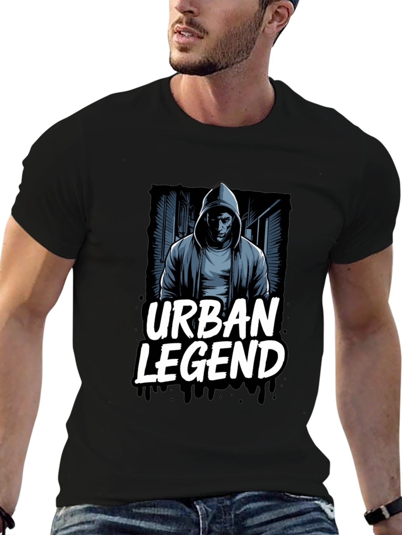 Urban Legend Graphic T-Shirt - Black