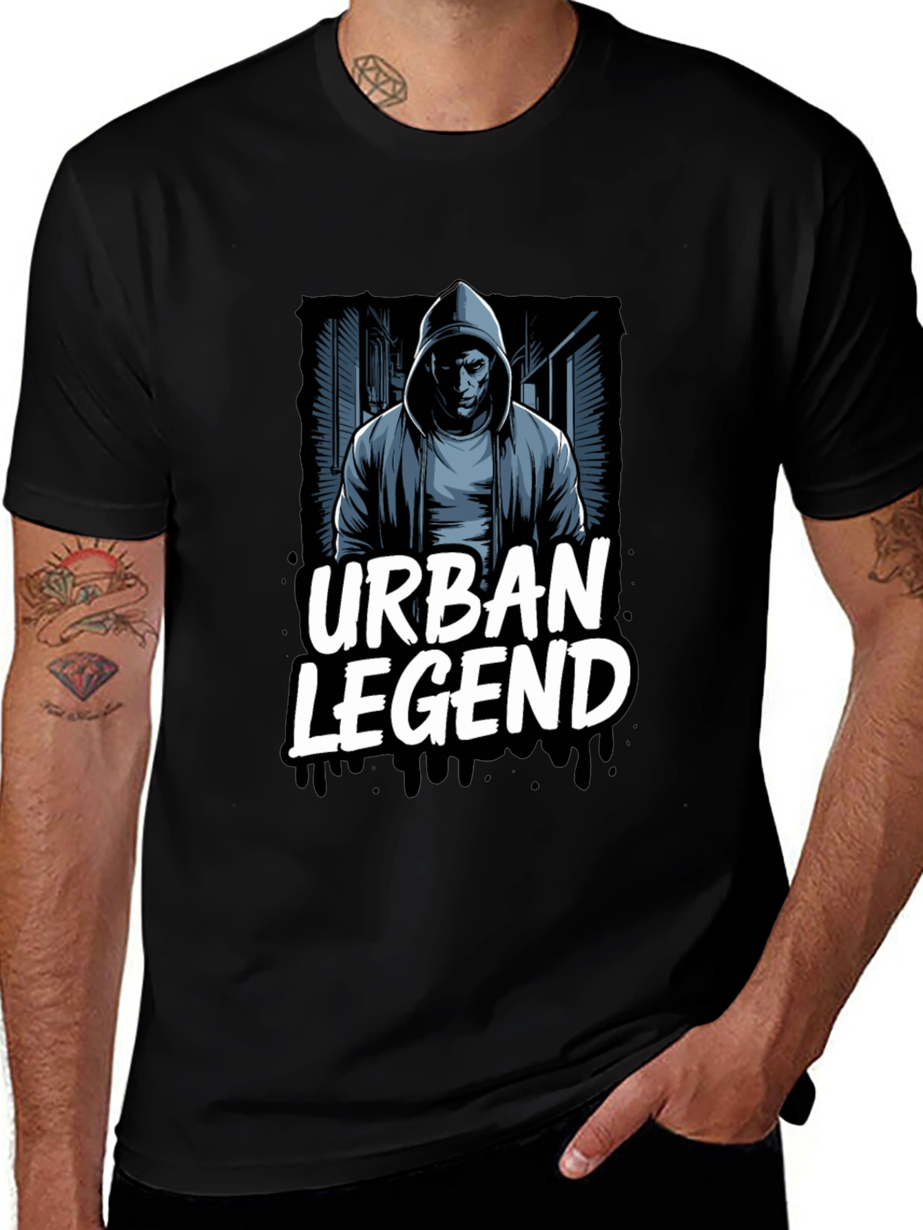 Urban Legend Graphic T-Shirt - Black