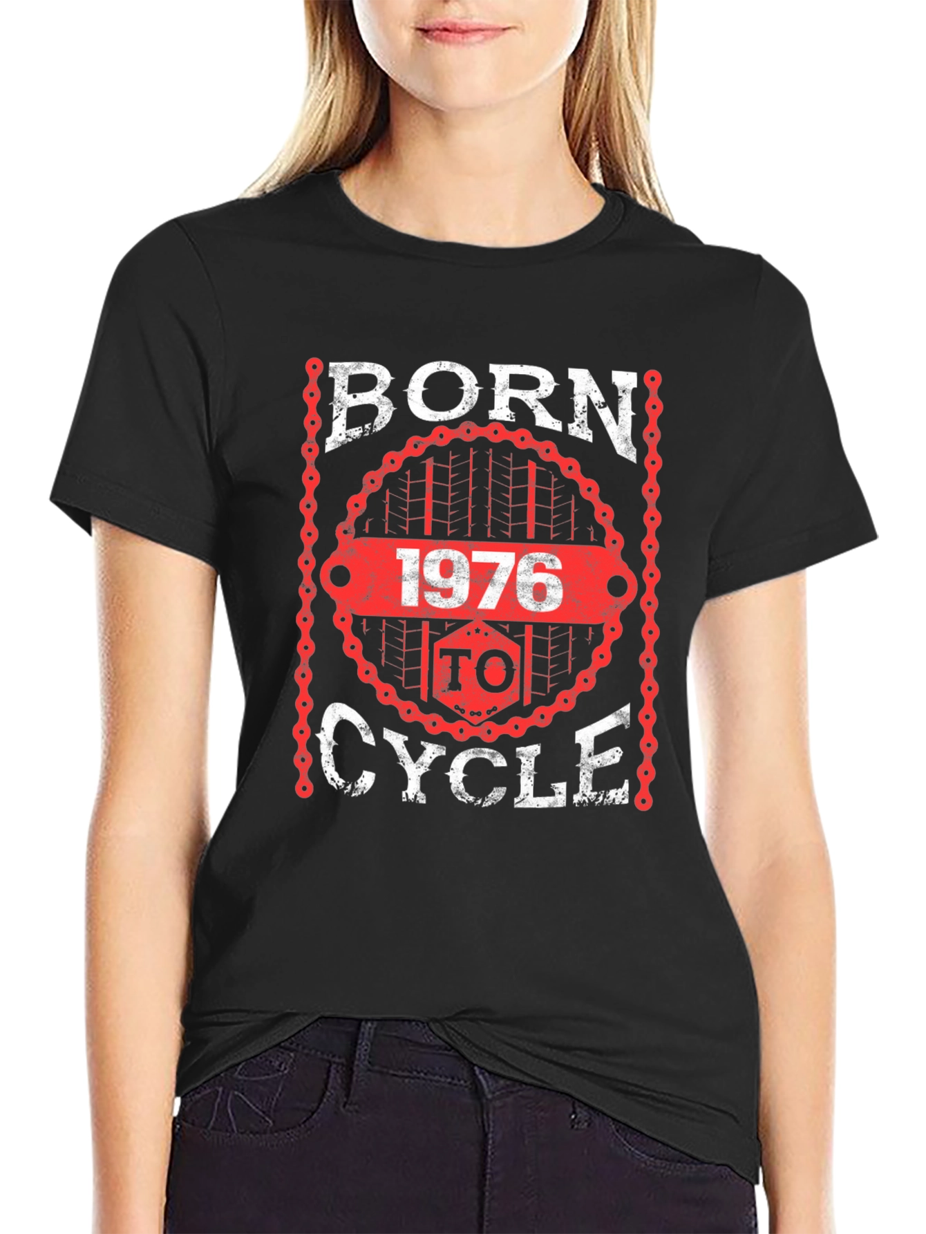 Born to Cycle 1976 Graphic T-Shirt