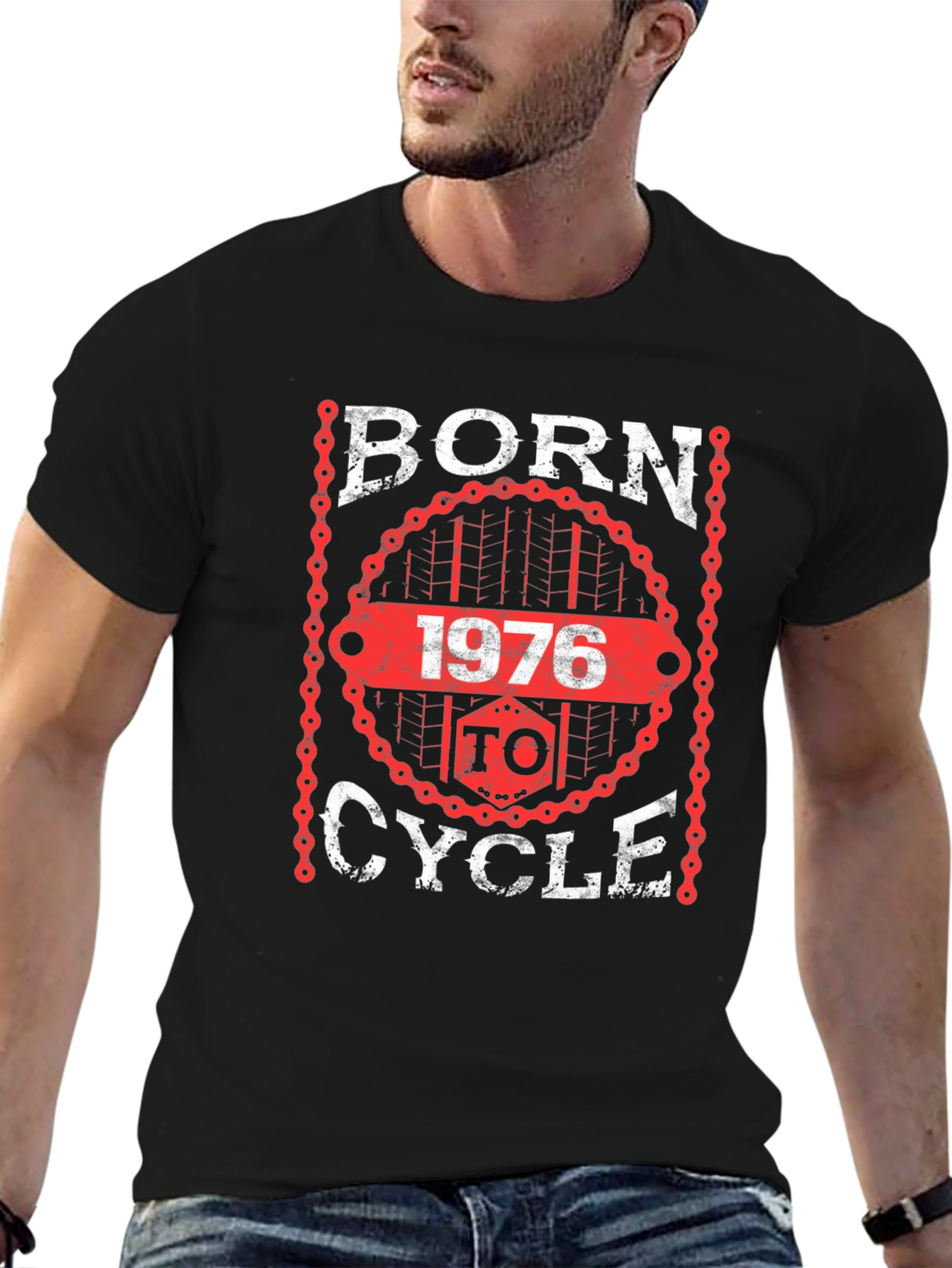 Born to Cycle 1976 Graphic T-Shirt