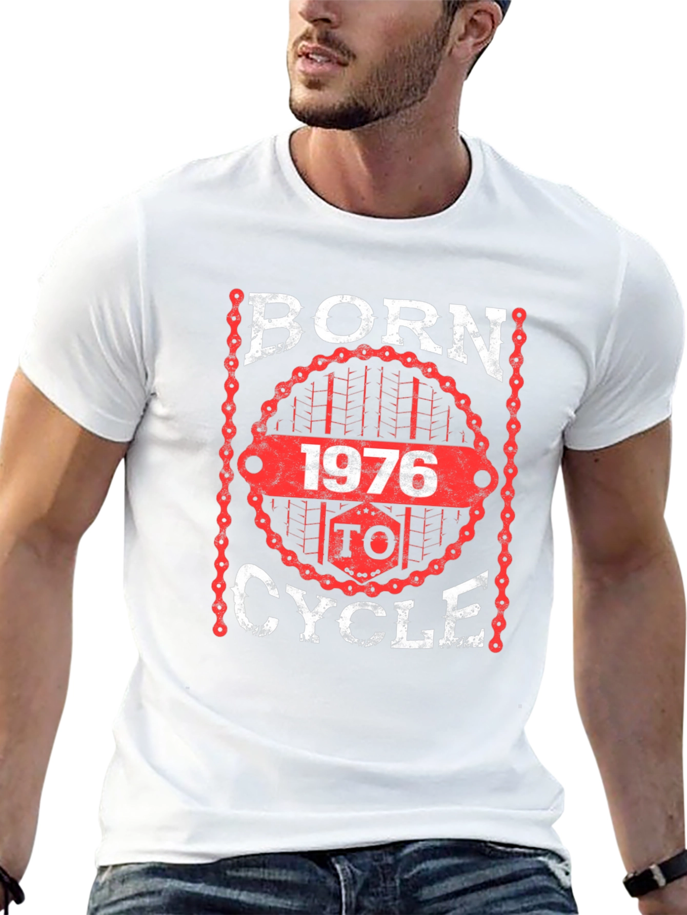 Born to Cycle 1976 Graphic T-Shirt