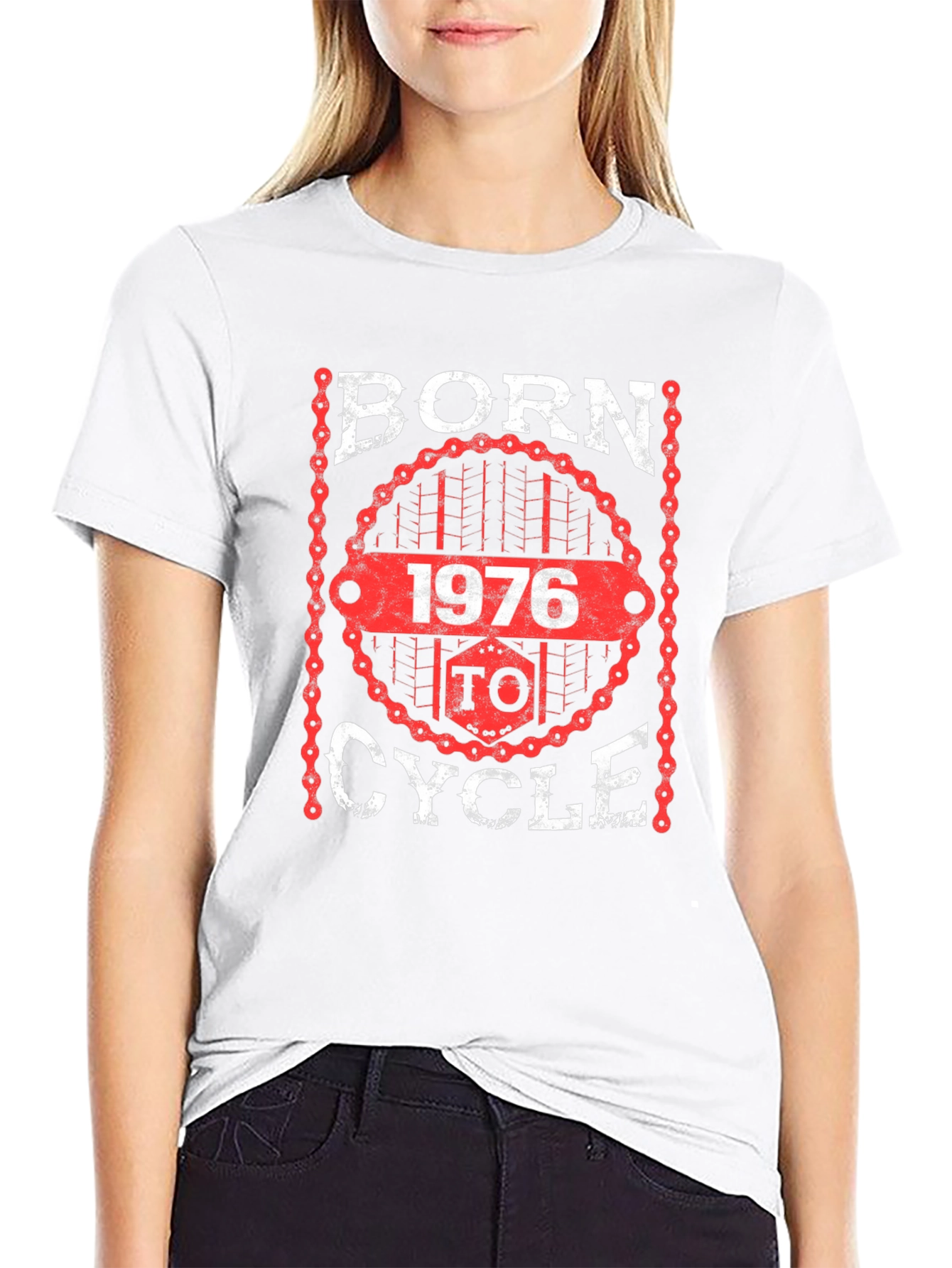 Born to Cycle 1976 Graphic T-Shirt