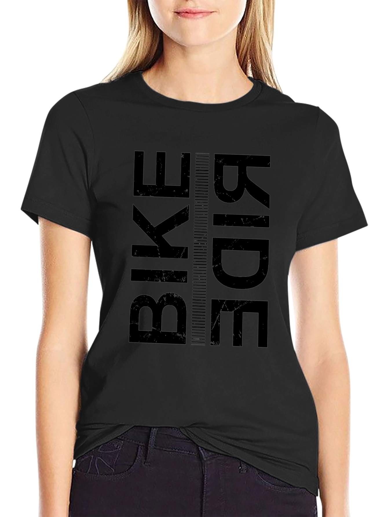 Black Bike Ride Graphic Tee