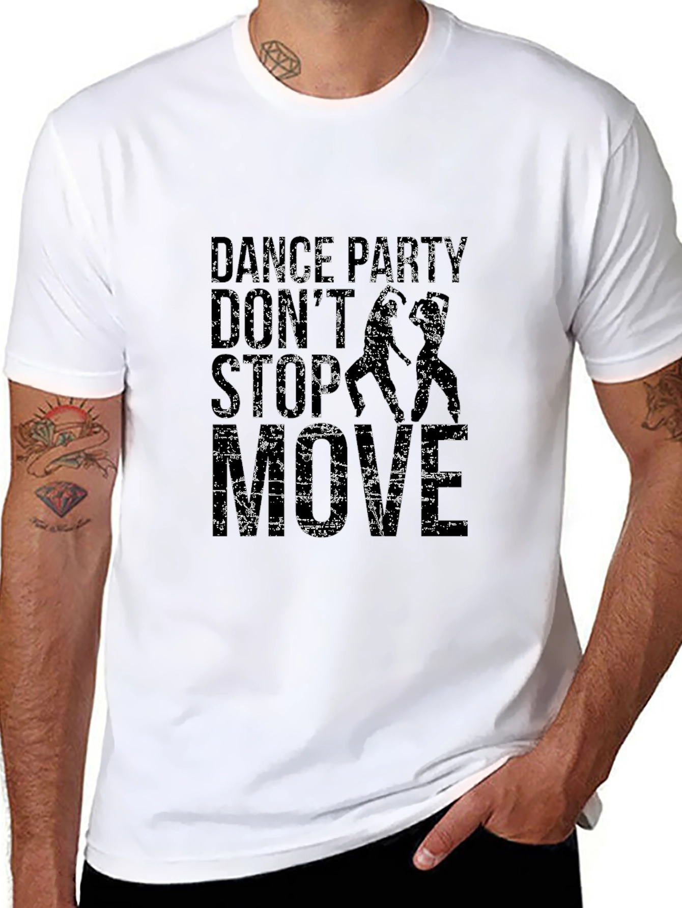 Dance Party Graphic T-Shirt - Black