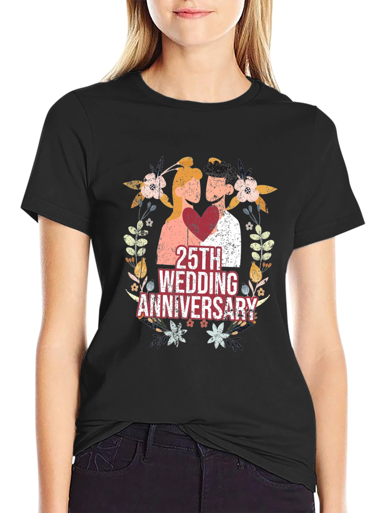 25th Wedding Anniversary Graphic Tee