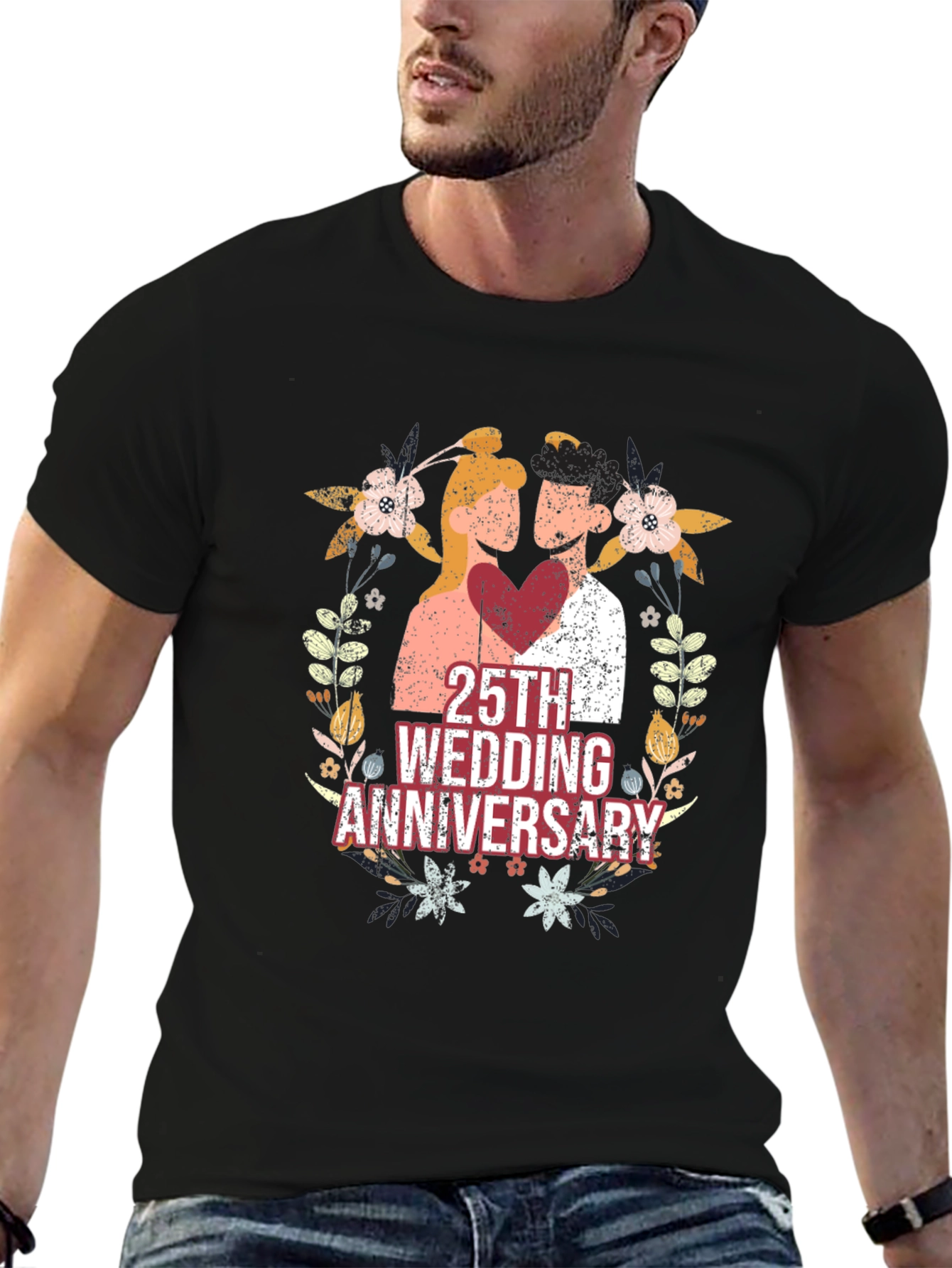 25th Wedding Anniversary Graphic Tee