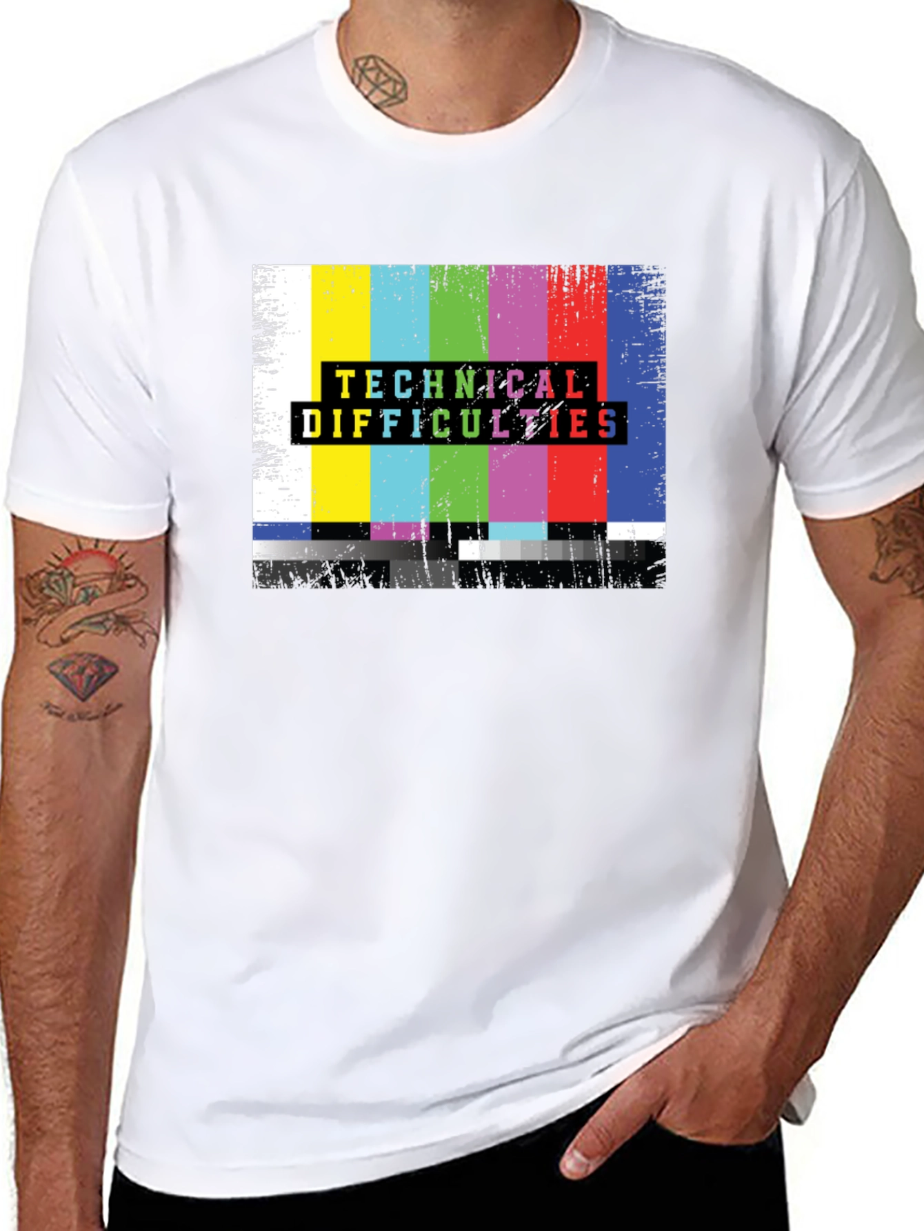 Technical Difficulties Retro T-Shirt - Black