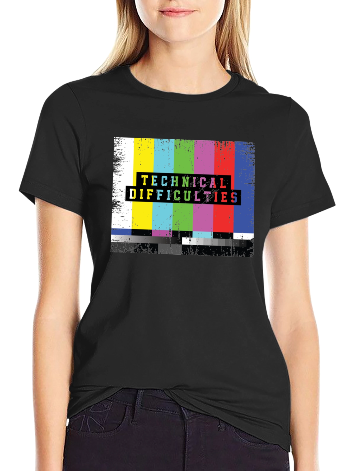 Technical Difficulties Retro T-Shirt - Black