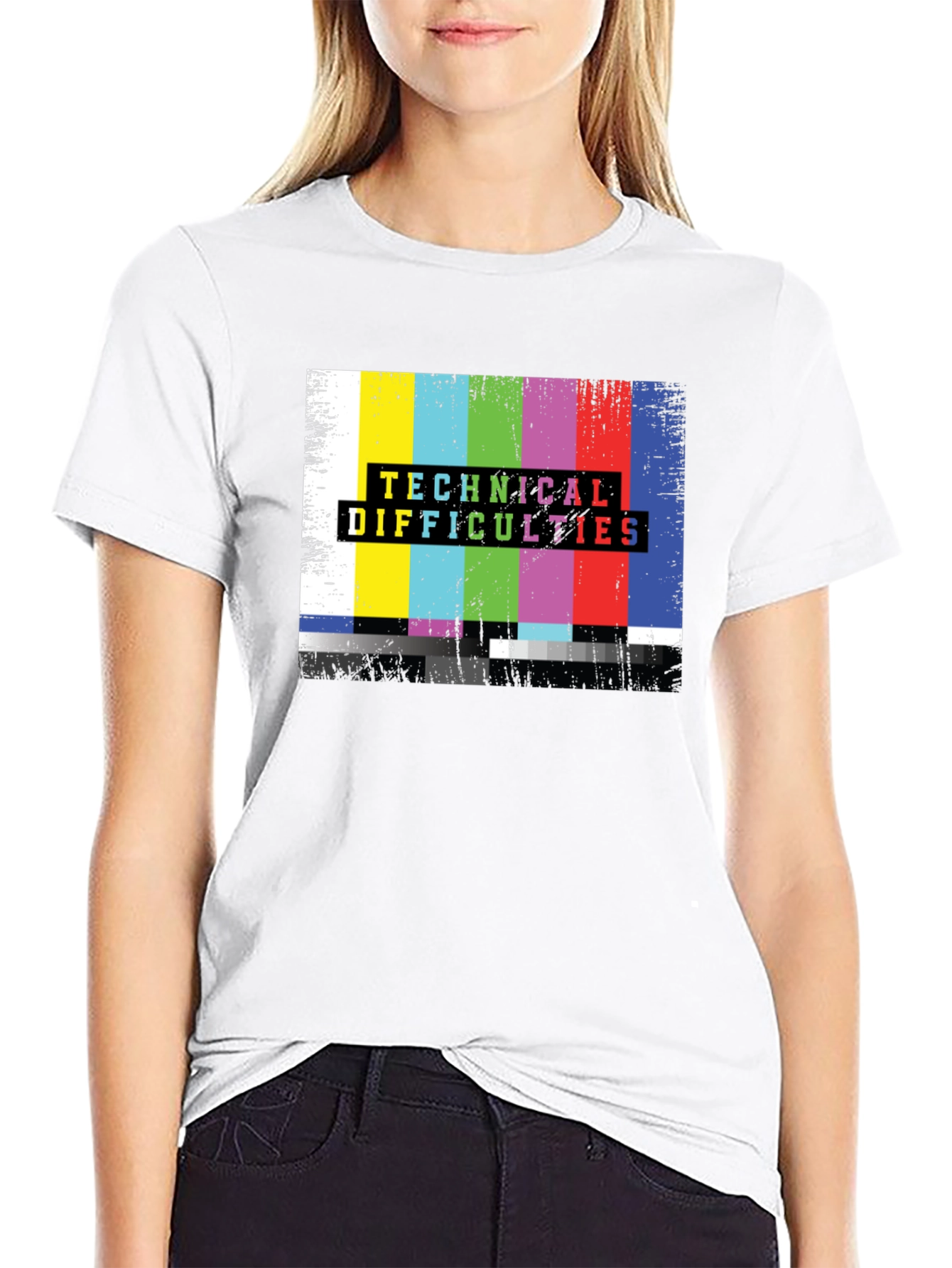 Technical Difficulties Retro T-Shirt - Black