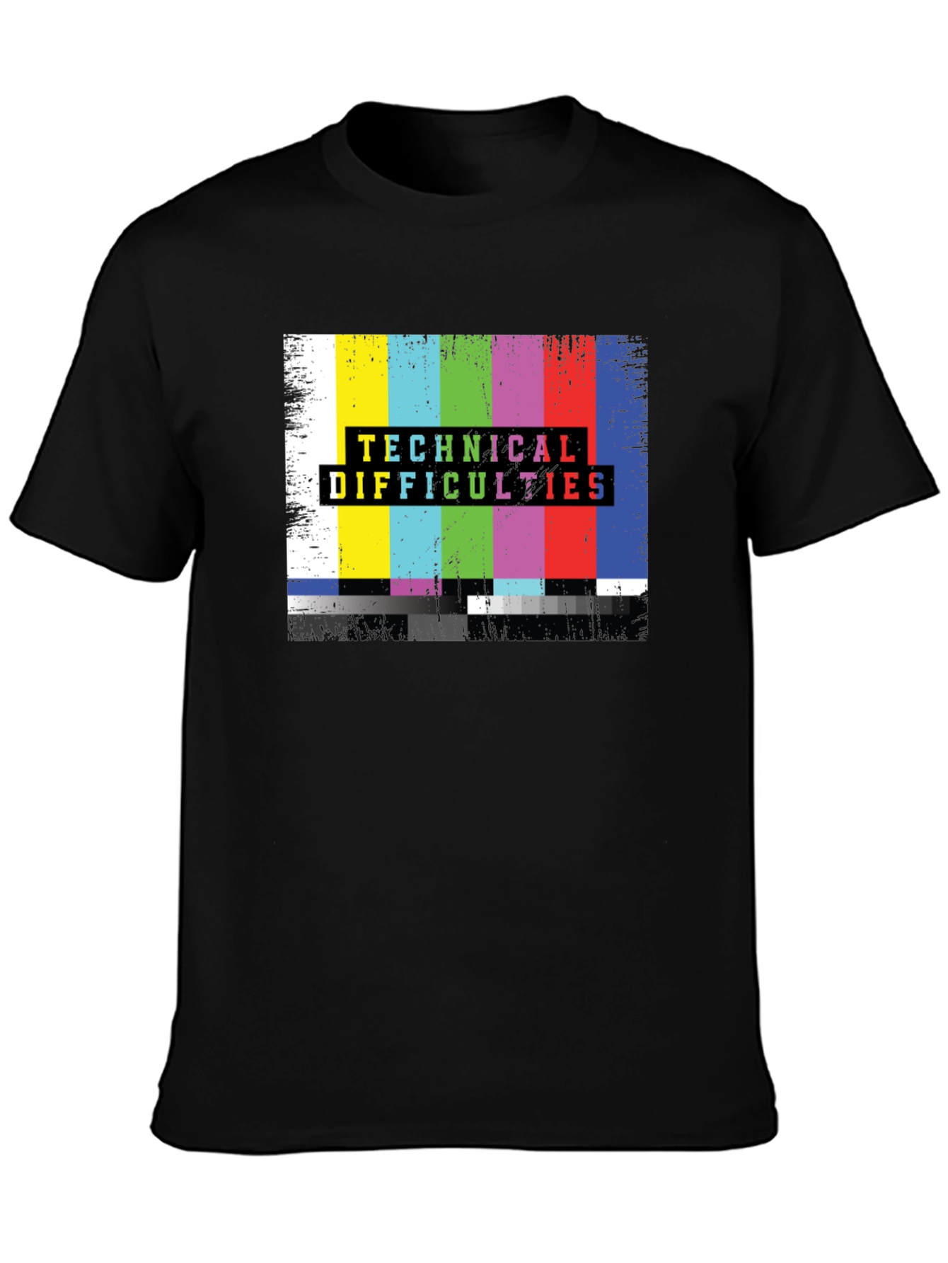 Technical Difficulties Retro T-Shirt - Black