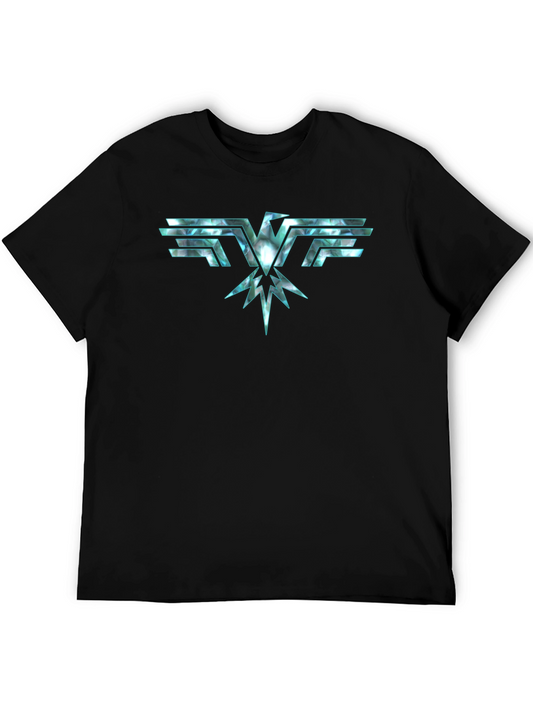 Abstract Eagle Graphic Black T-Shirt