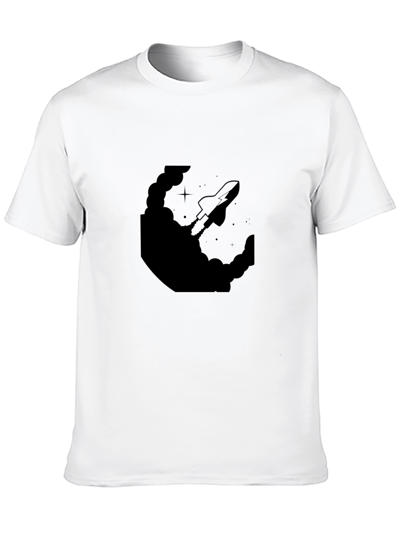 Rocket Launch Graphic Black T-Shirt