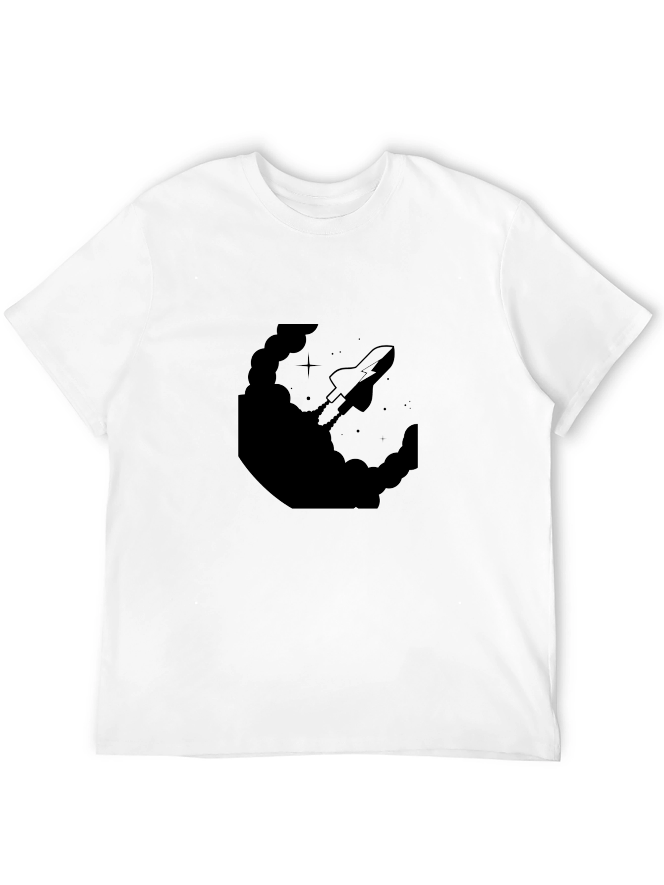 Rocket Launch Graphic Black T-Shirt