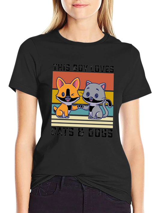 Boys Cats & Dogs Graphic T-Shirt