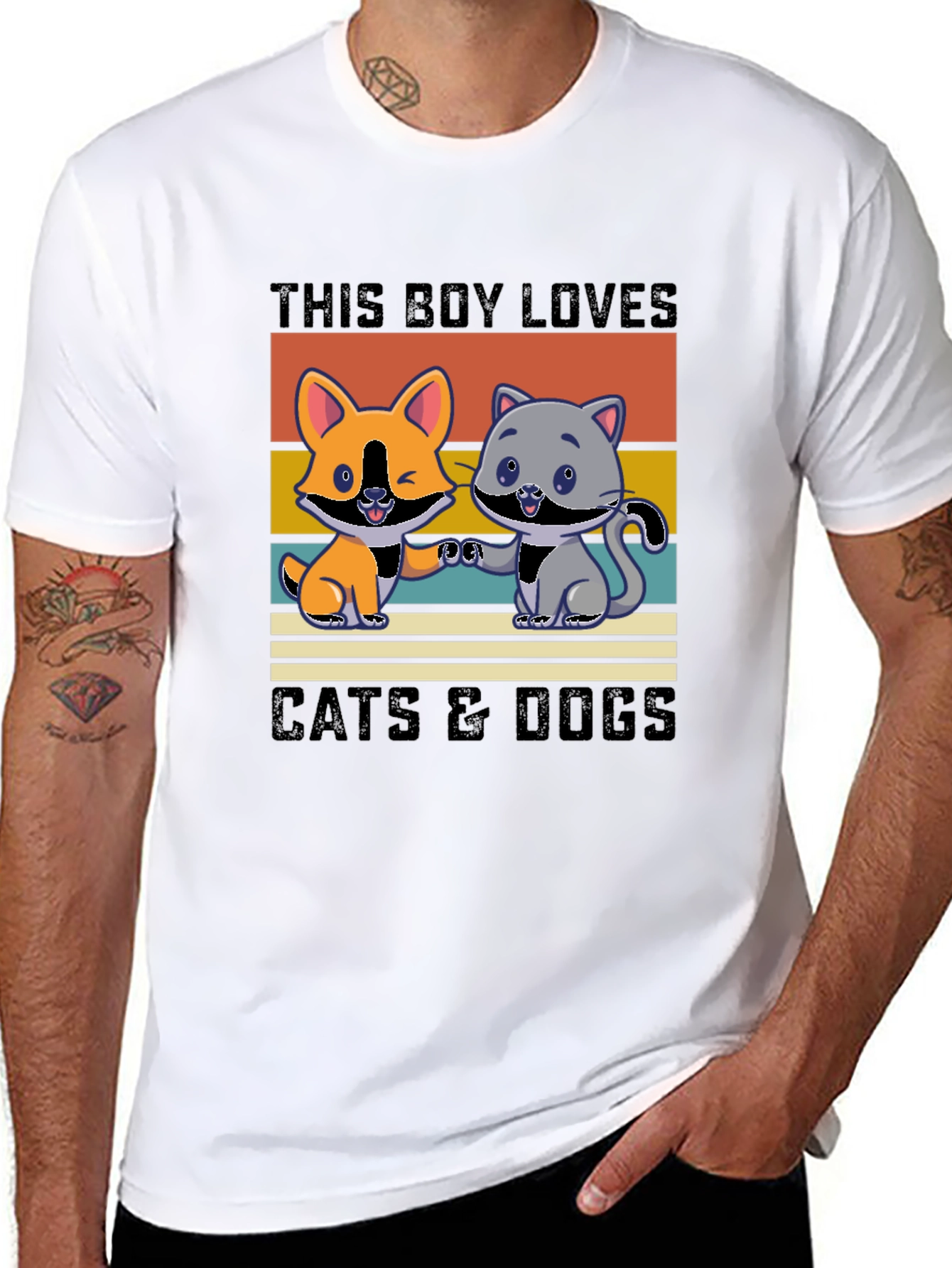 Boys Cats & Dogs Graphic T-Shirt