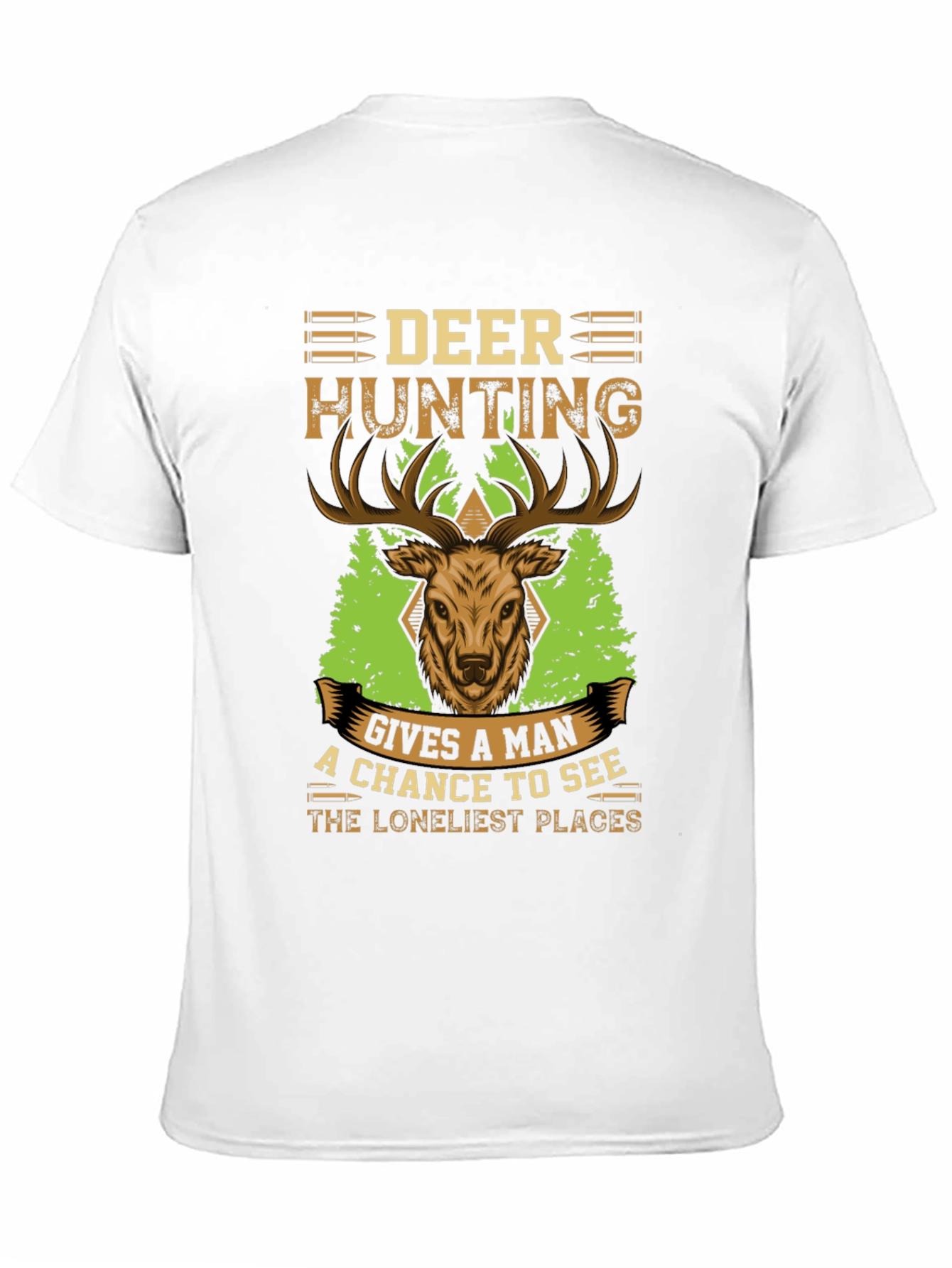 Deer Hunting Graphic T-Shirt - Mens Black Tee