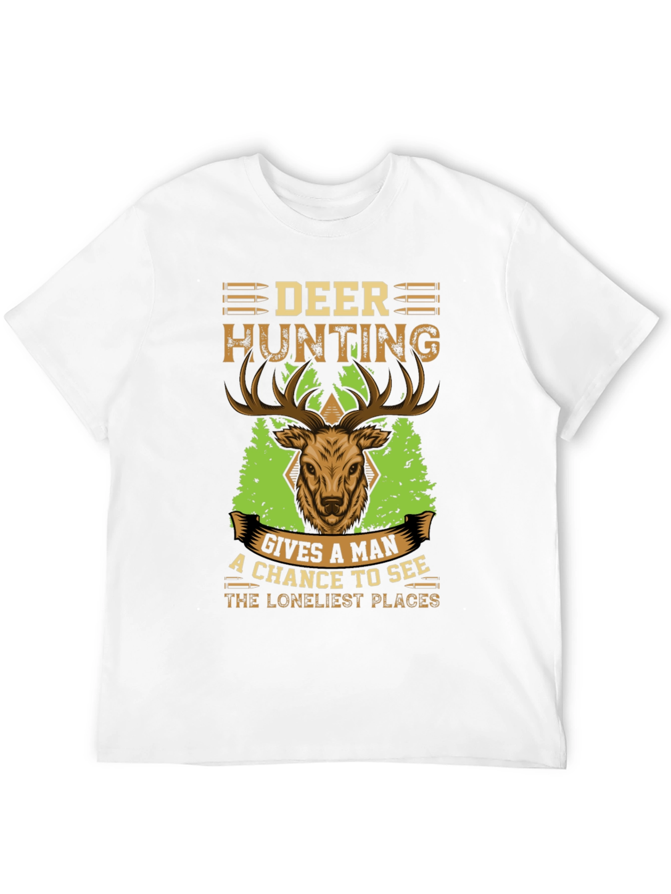 Deer Hunting Graphic T-Shirt - Mens Black Tee