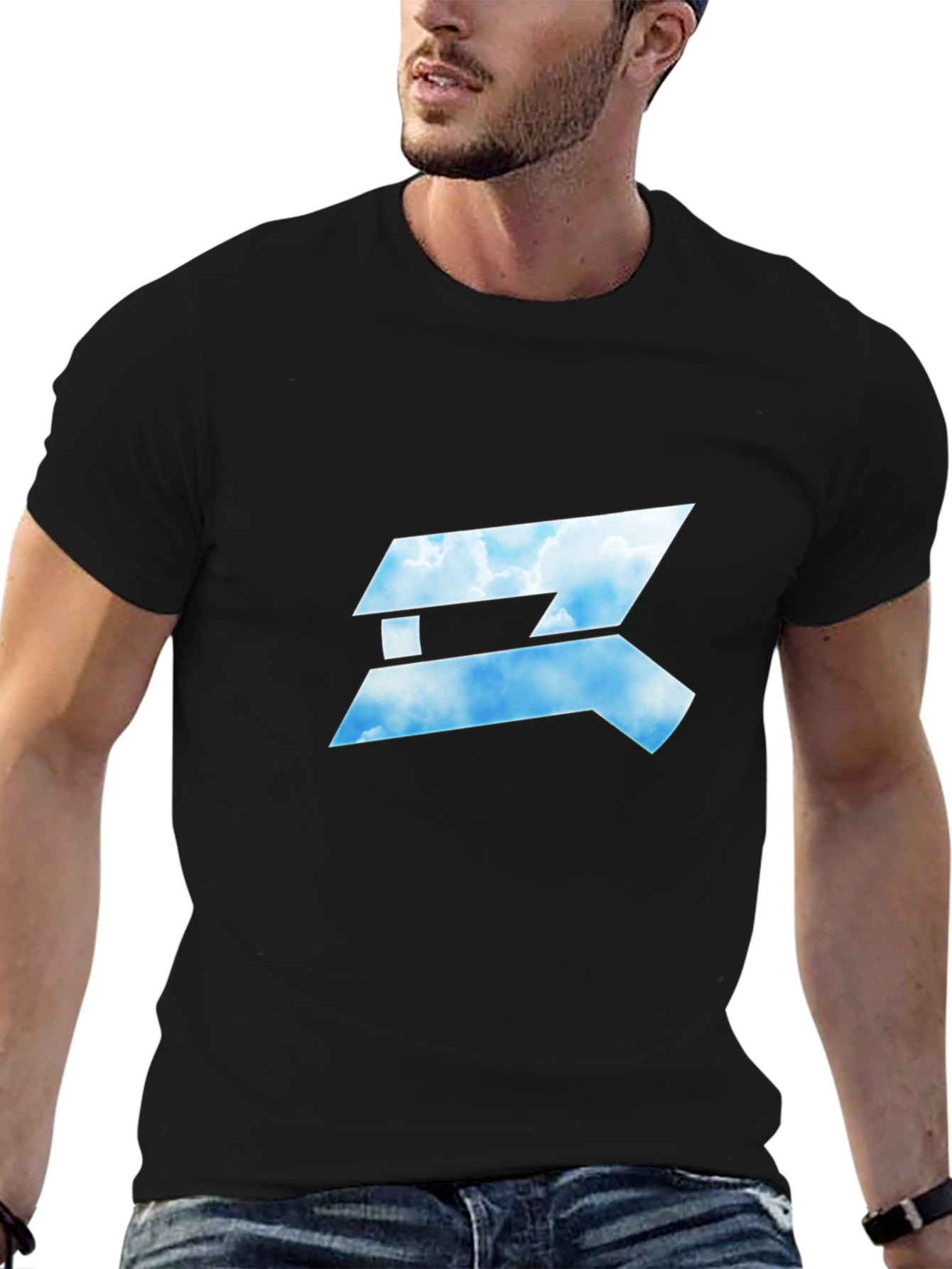 Sky Logo Black T-Shirt