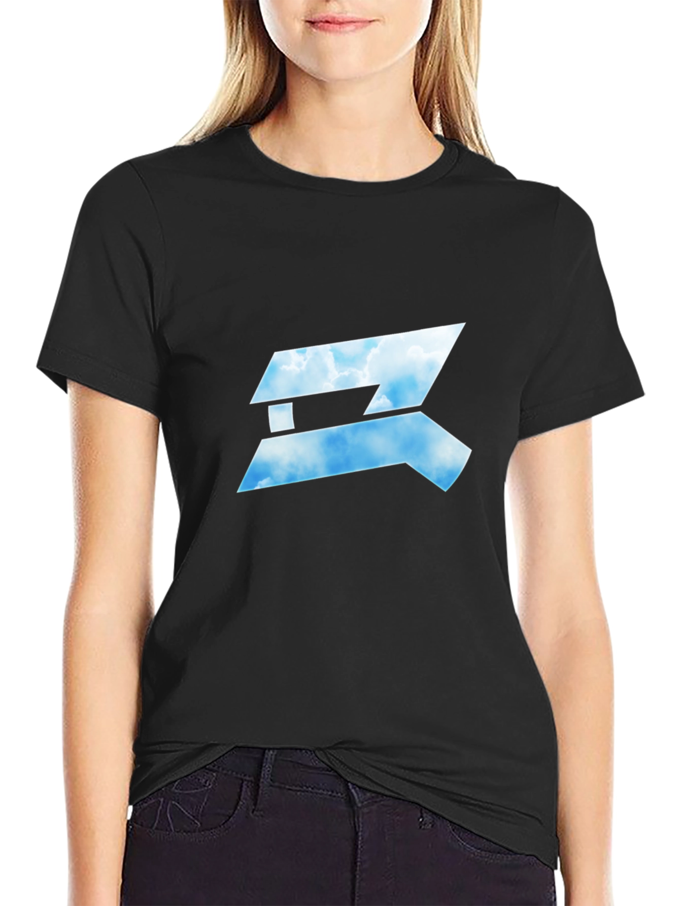 Sky Logo Black T-Shirt
