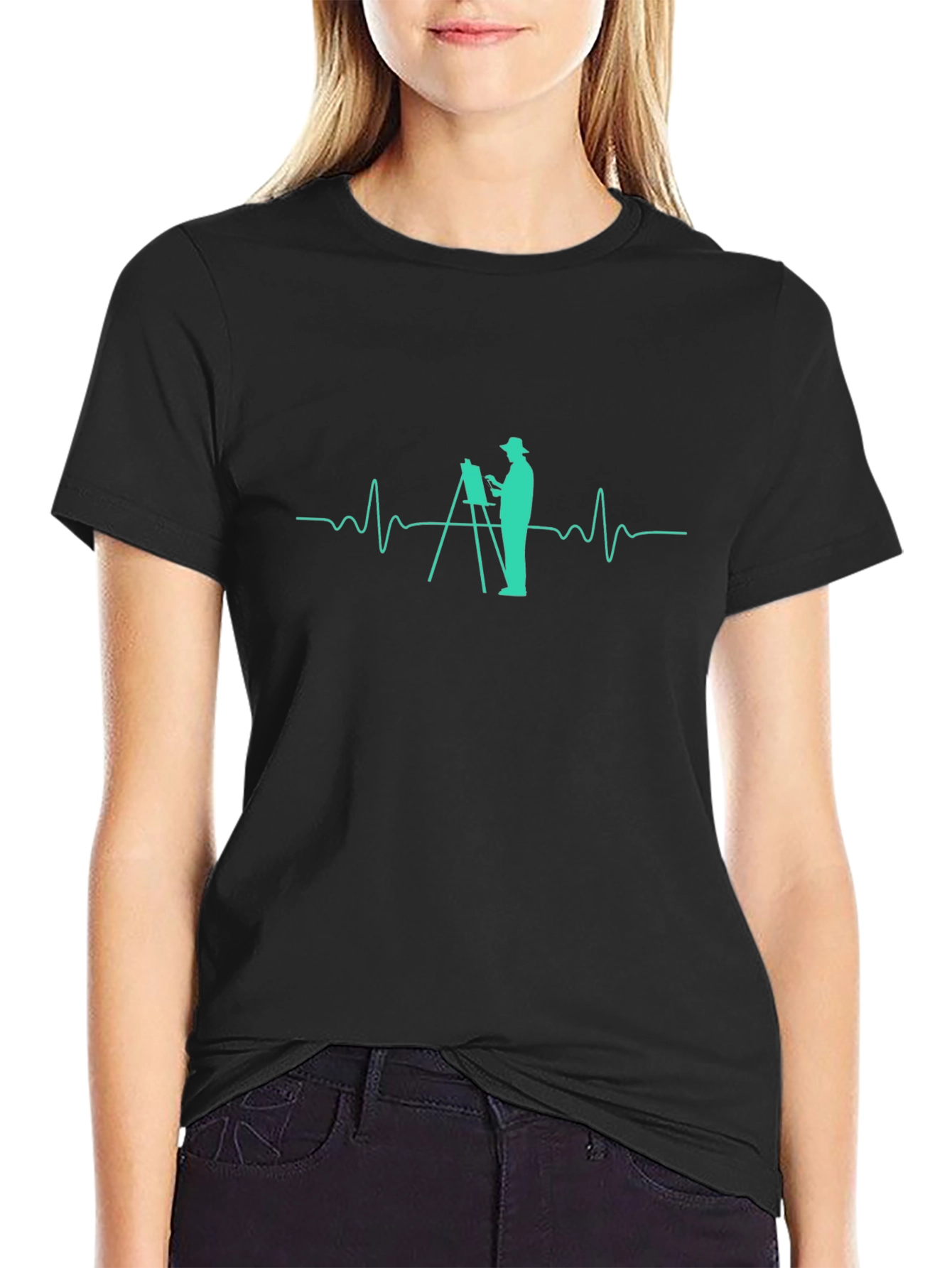 Artist Heartbeat T-Shirt - Black
